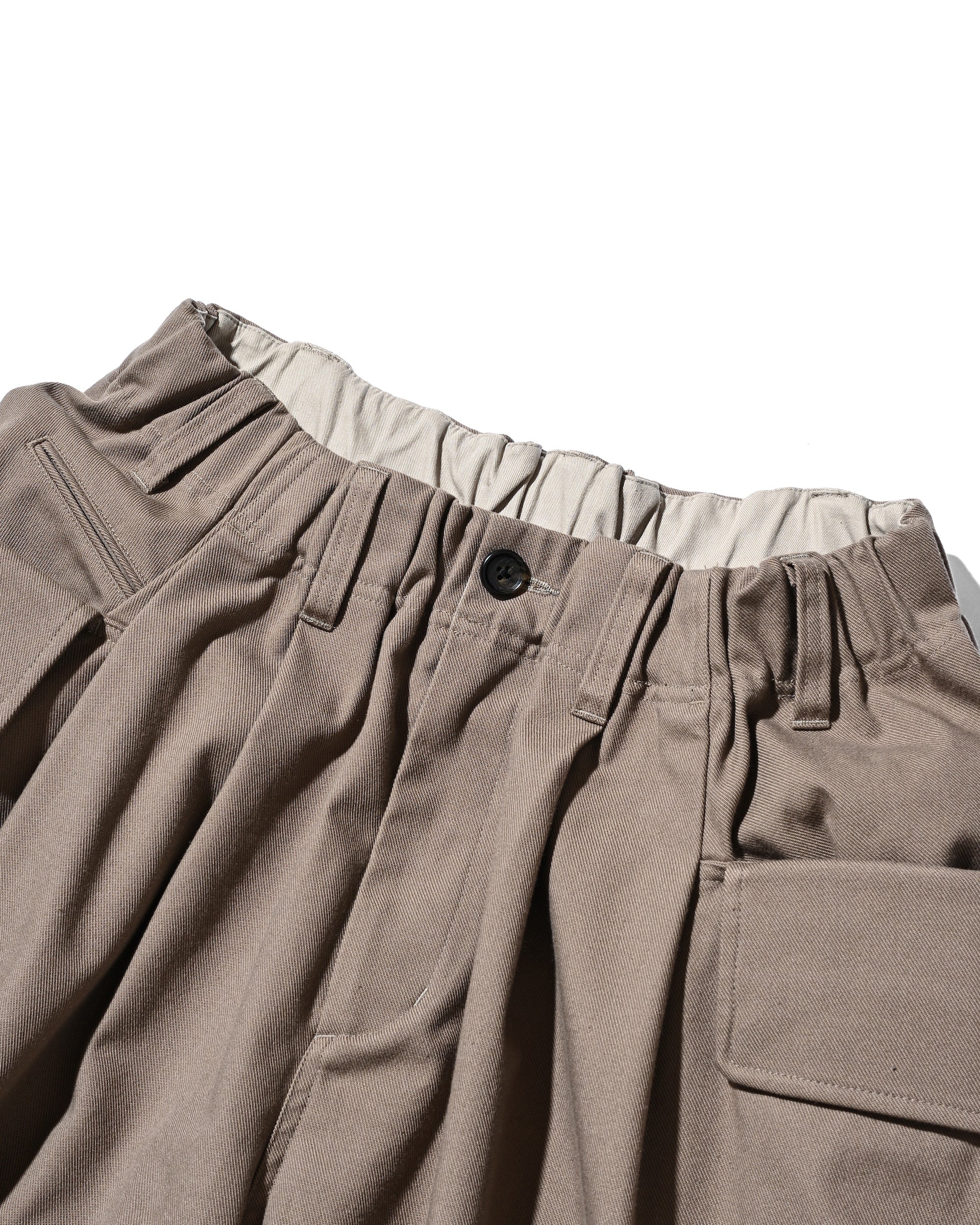 【4.25 SAT 20:00- IN STOCK】SIDE FLAP CURVE PANTS (MOCHA)