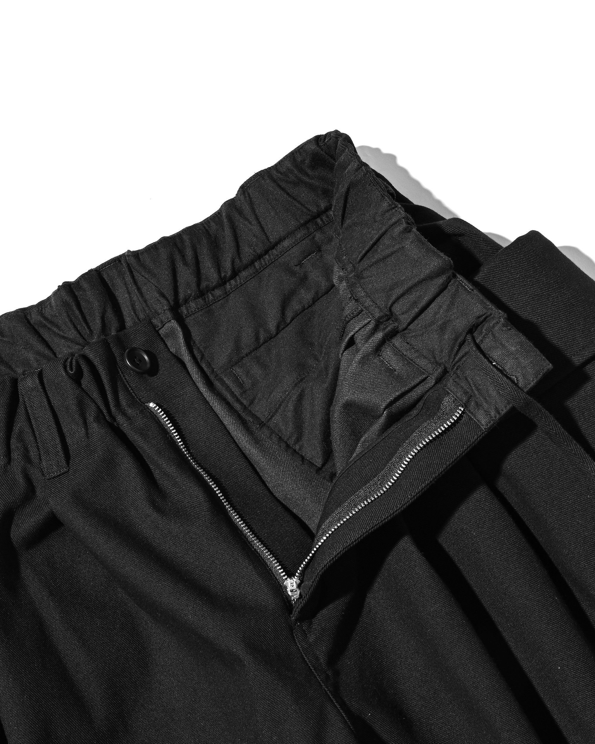 SIDE FLAP CURVE PANTS (BLACK)