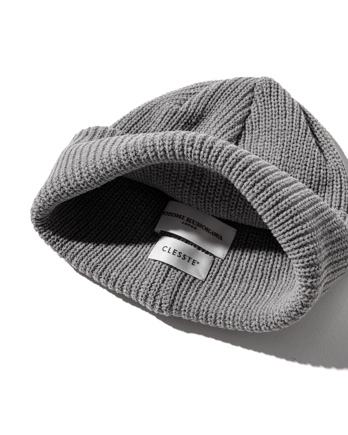 “C” COTTON KNIT CAP 003 (GRAY)