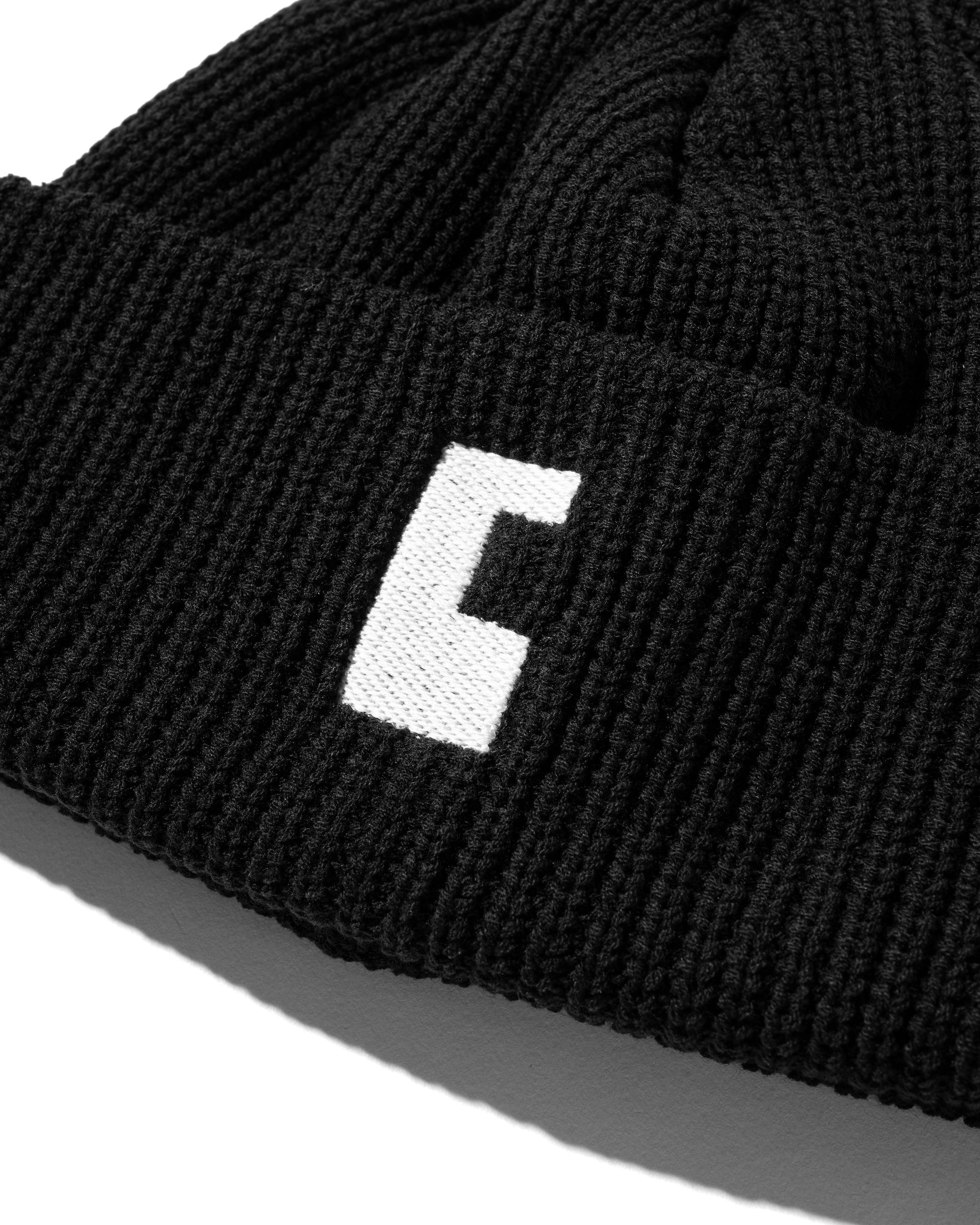 10.12 SUN 20:00- IN STOCK】“C” COTTON KNIT CAP 001 (BLACK)