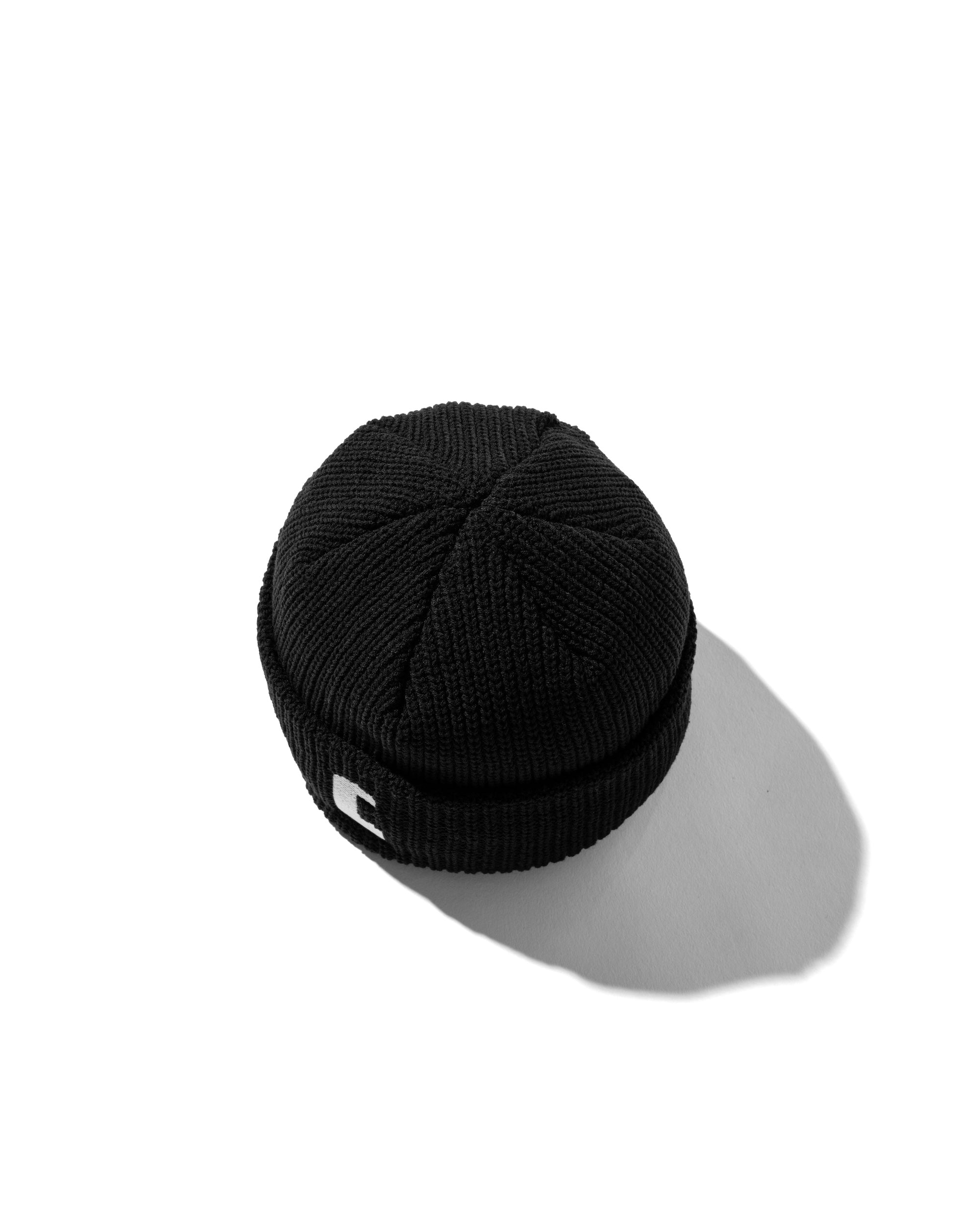 C” COTTON KNIT CAP 001 (BLACK)