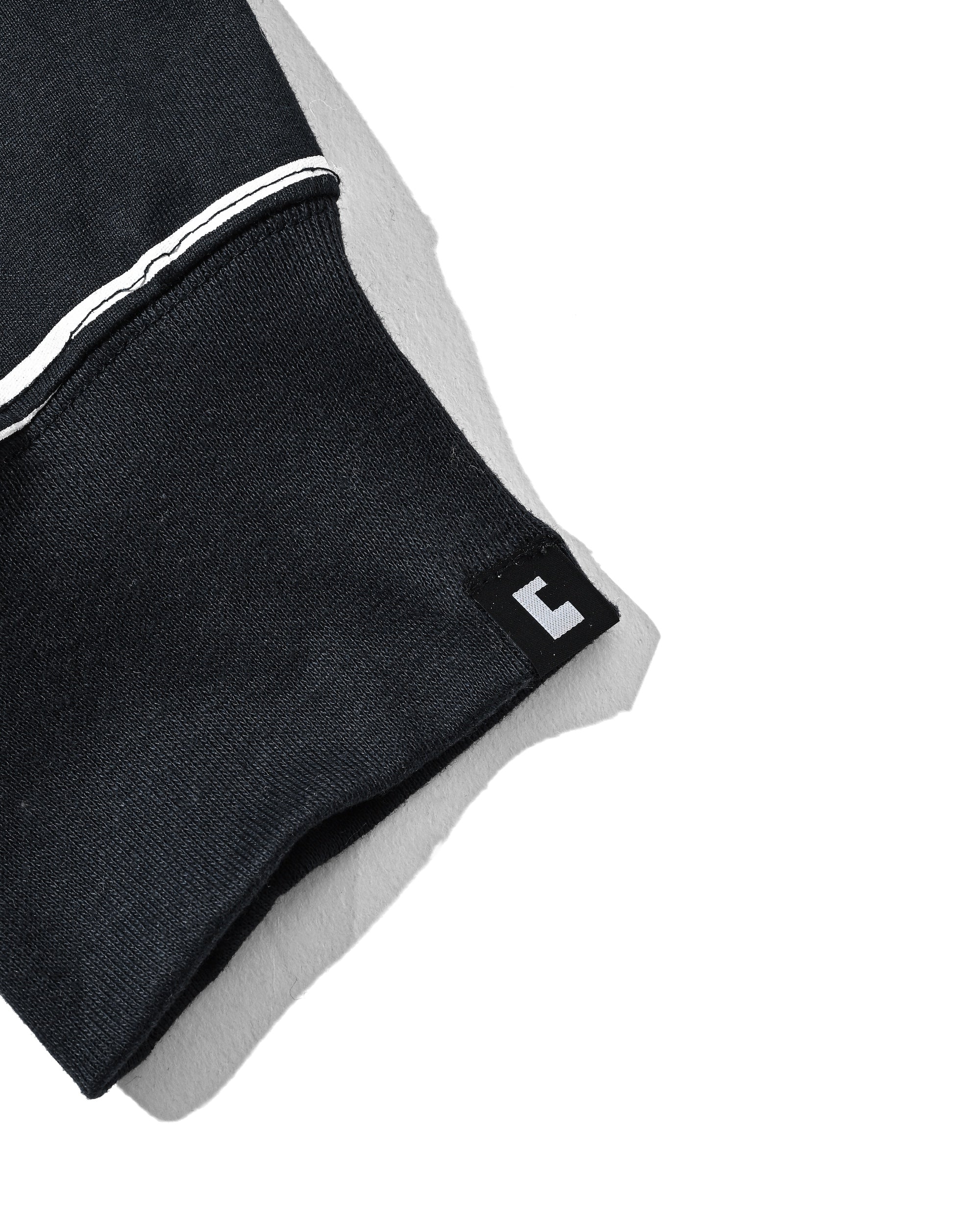 THICK THIN STRIPE L/S T-SHIRT WITH DRAWSTRINGS (NAVY)