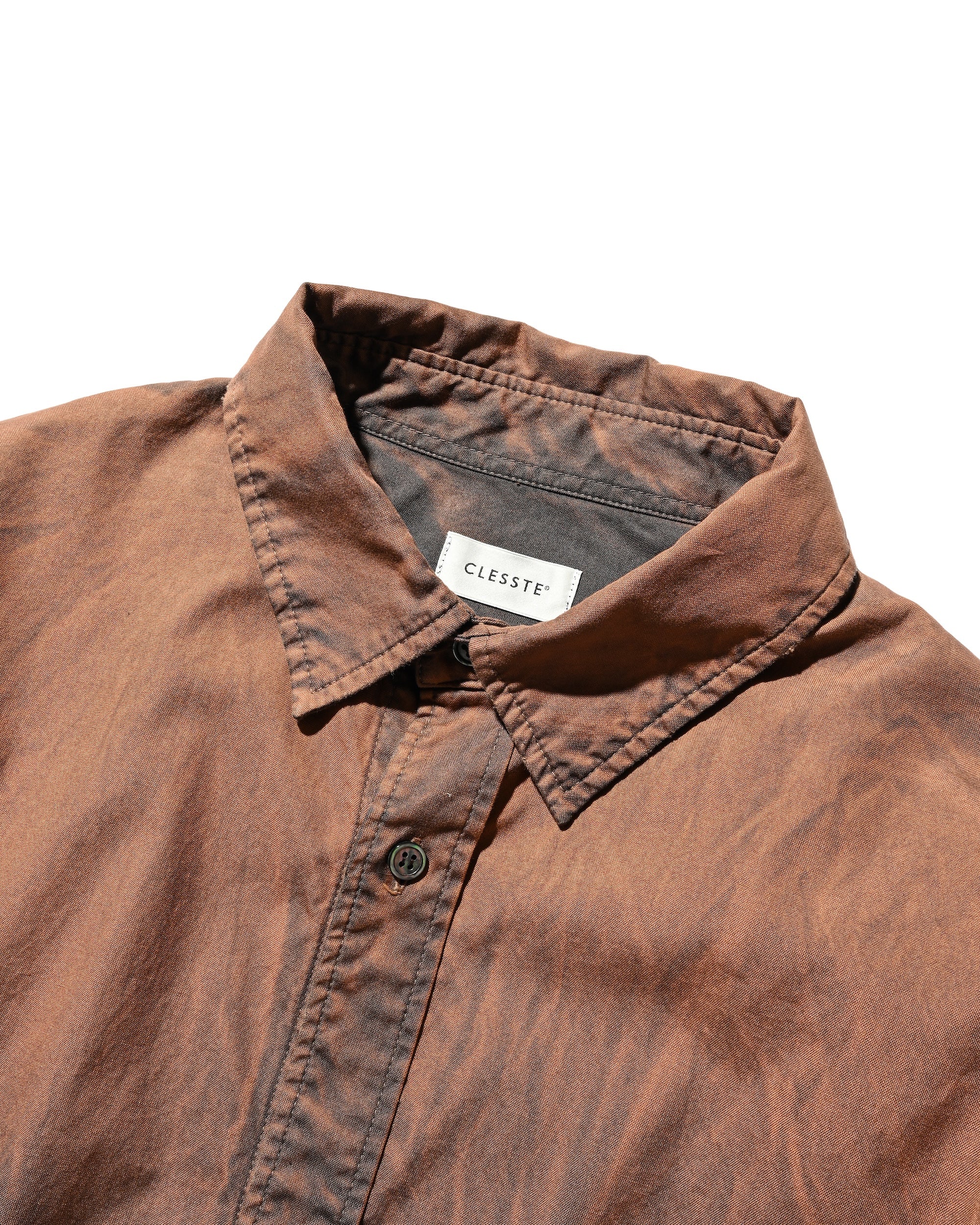 【10.1 WED 20:00- IN STOCK】GRADATION DYED CLASSIC CITY L/S SHIRT (BROWN)