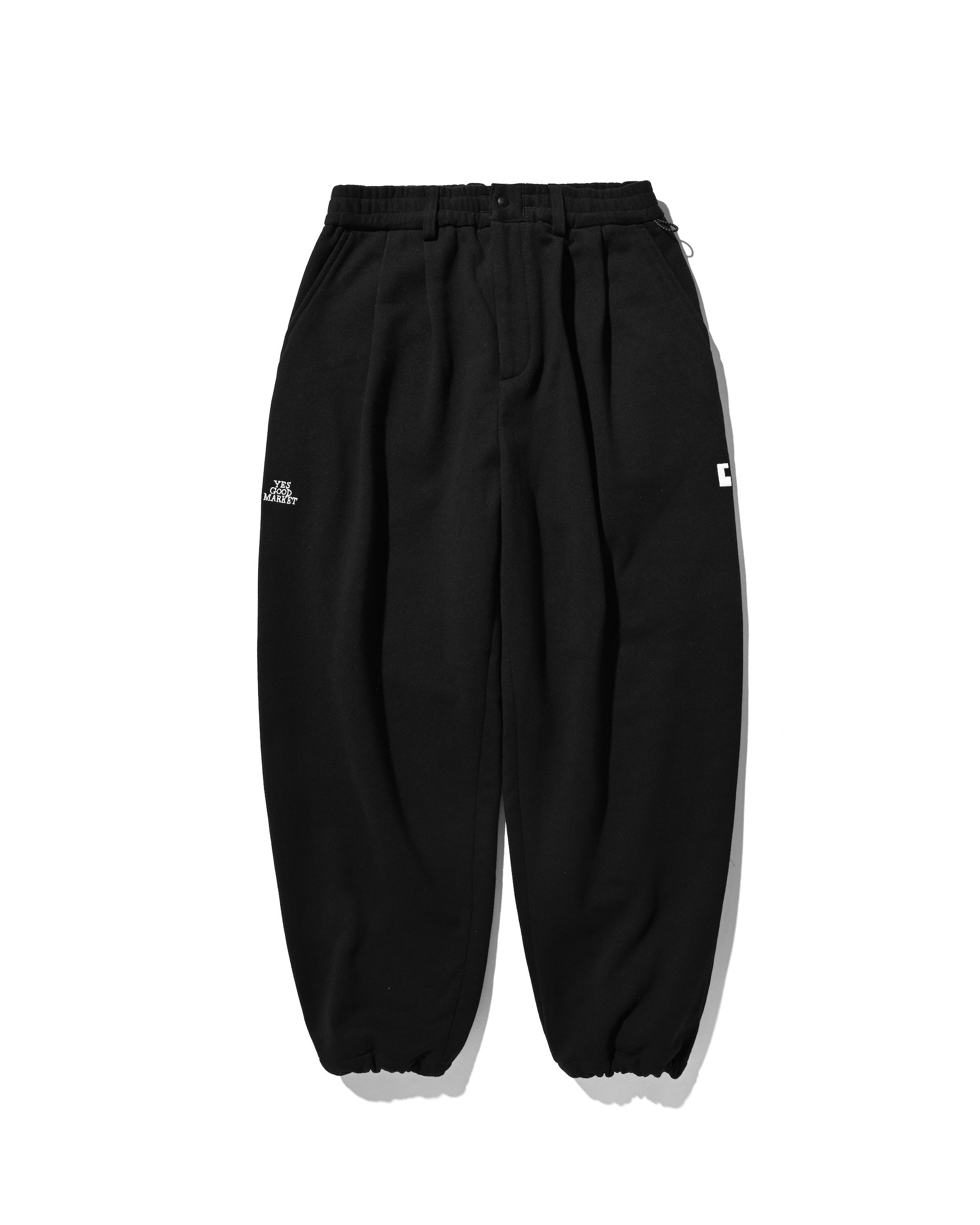 【10.15 WED 20:00- IN STOCK】"C"SWEAT WIDE TAPERED PANTS FOR YGM (BLACK)