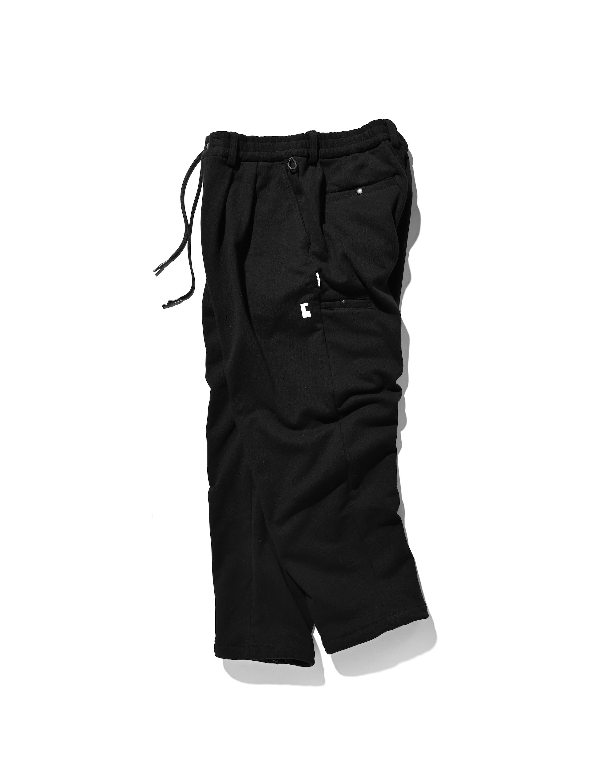 CITY SWEAT WIDE TAPERED PANTS (BLACK)