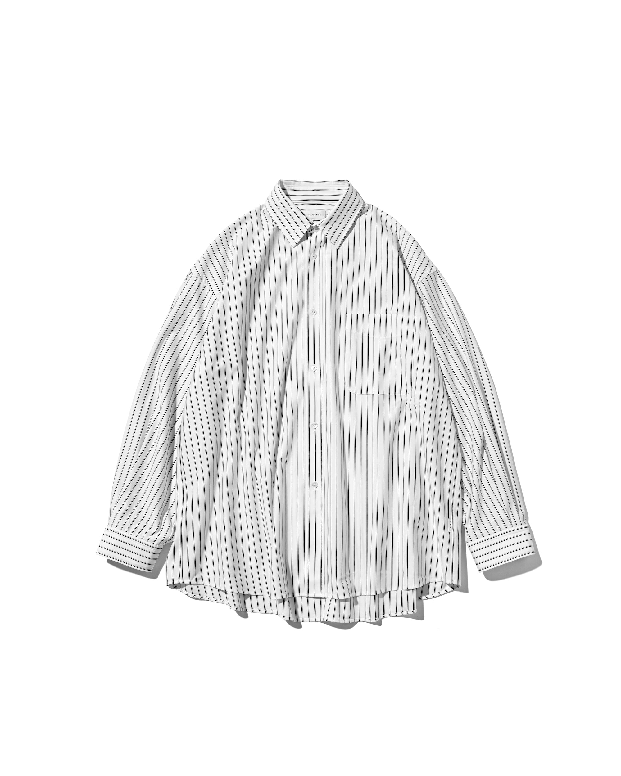 【5.6 WED 20:00- IN STOCK】THICK/THIN STRIPE 46G KNIT EVERYDAY L/S SHIRT (WHITE STRIPE)