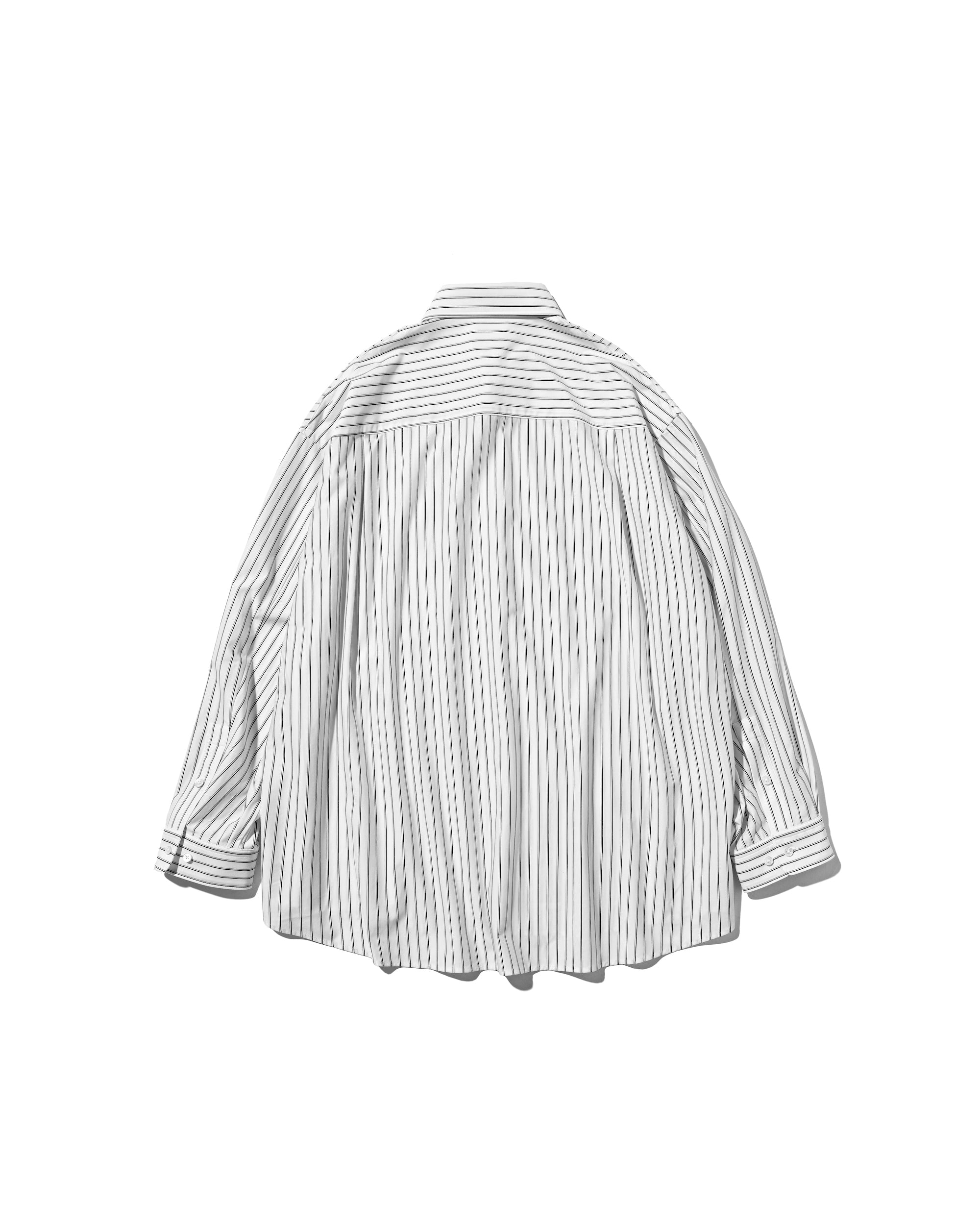 【5.6 WED 20:00- IN STOCK】THICK/THIN STRIPE 46G KNIT EVERYDAY L/S SHIRT (WHITE STRIPE)