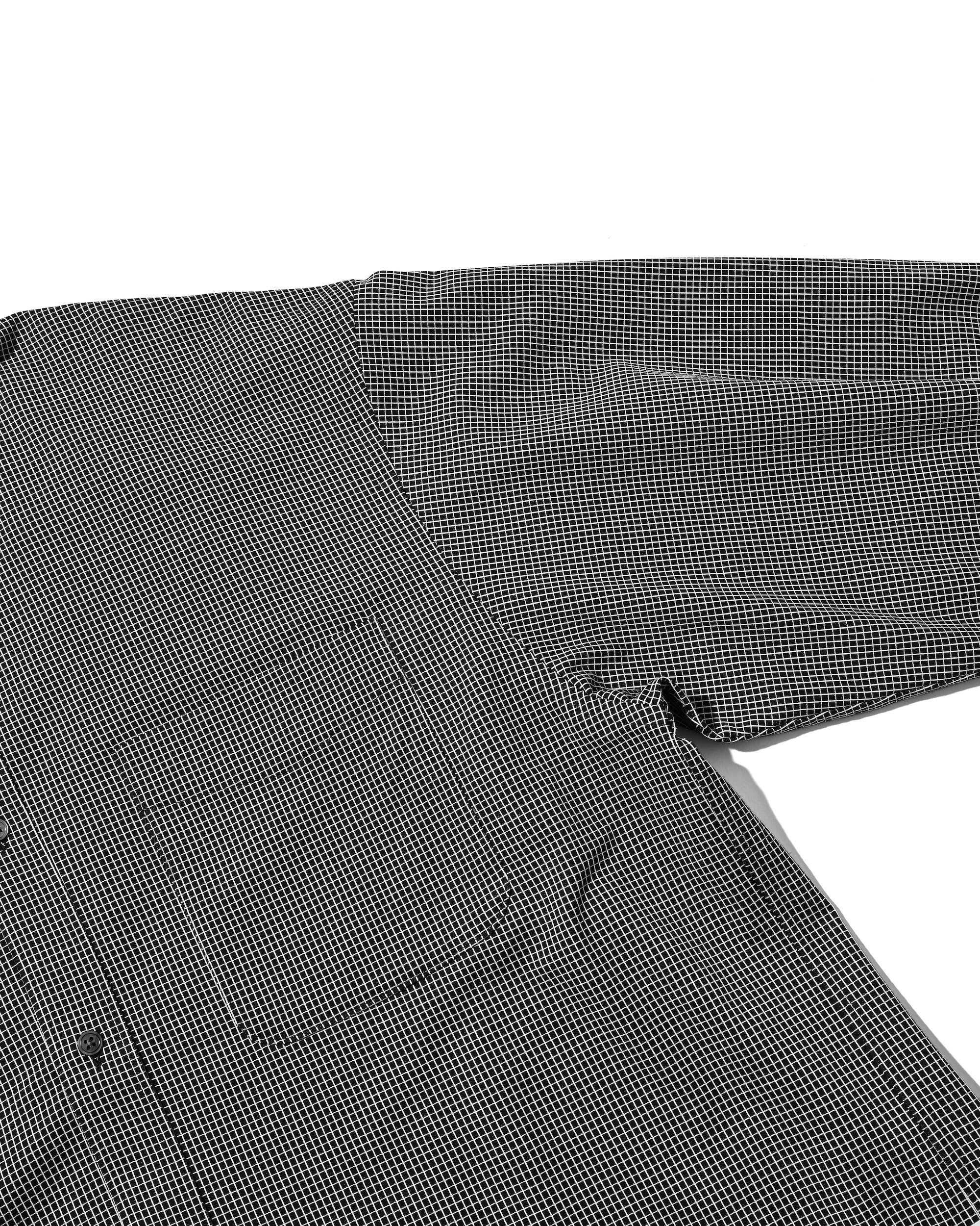 MINI GRID CHECK 36G KNIT EVERYDAY L/S SHIRT (BLACK×WHITE)