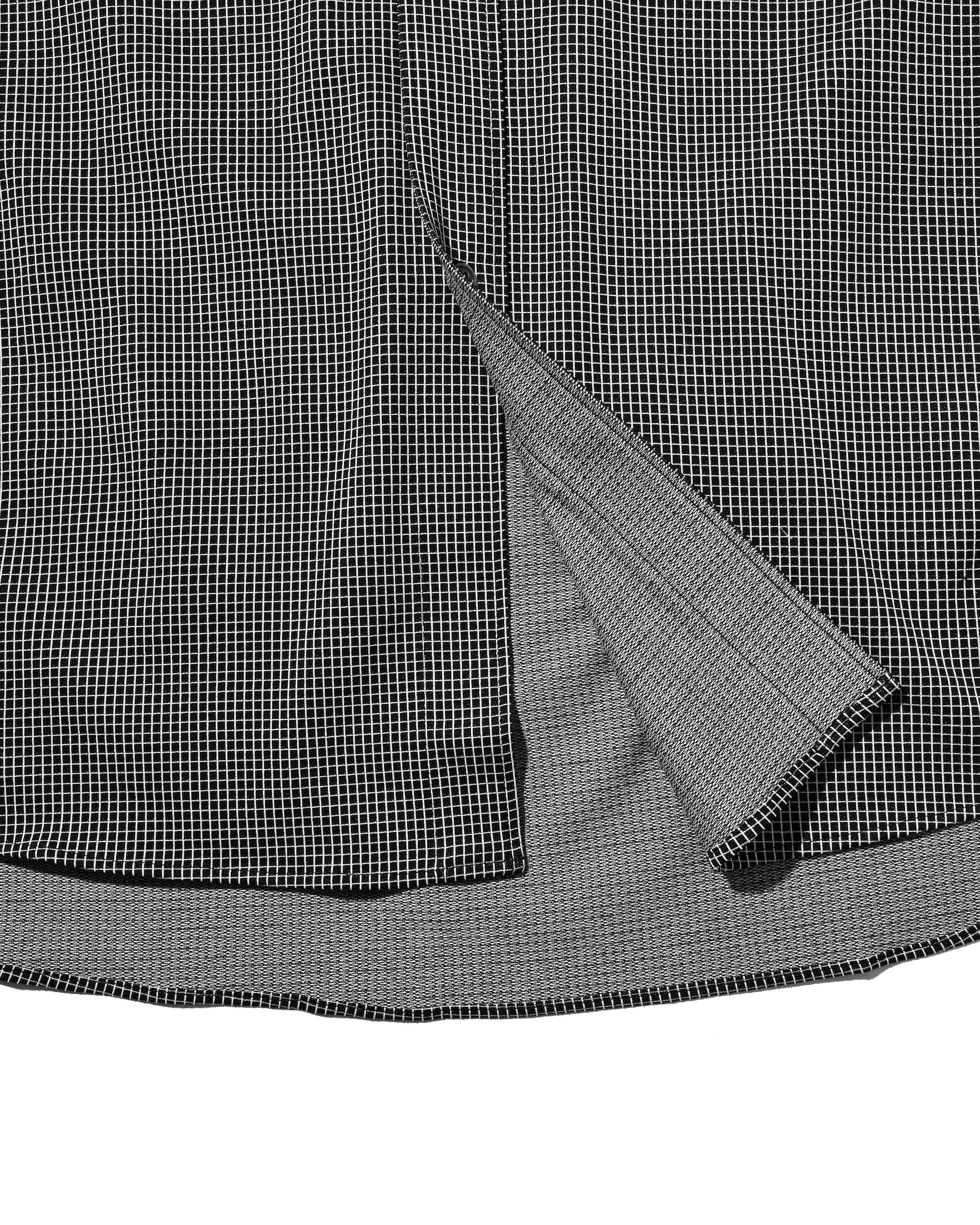 MINI GRID CHECK 36G KNIT EVERYDAY L/S SHIRT (BLACK×WHITE)