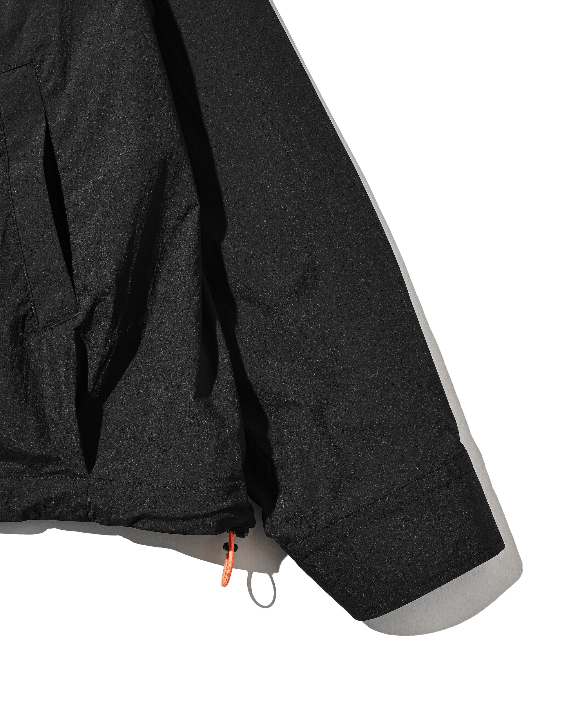 "C” CRISPY NYLON CITY UNIFORM BALLOON L/S SHIRT JACKET (BLACK×ORANGE)