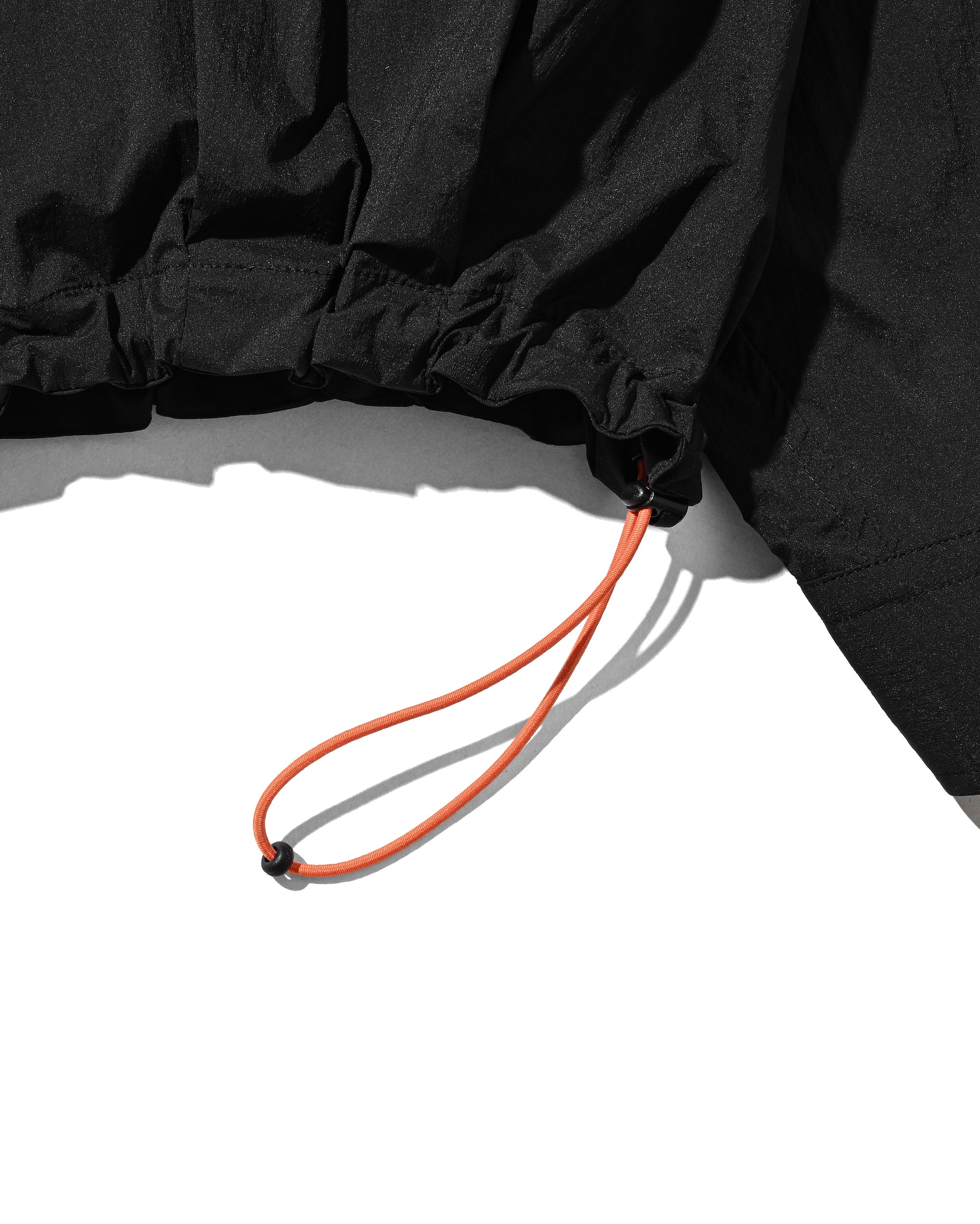 "C” CRISPY NYLON CITY UNIFORM BALLOON L/S SHIRT JACKET (BLACK×ORANGE)