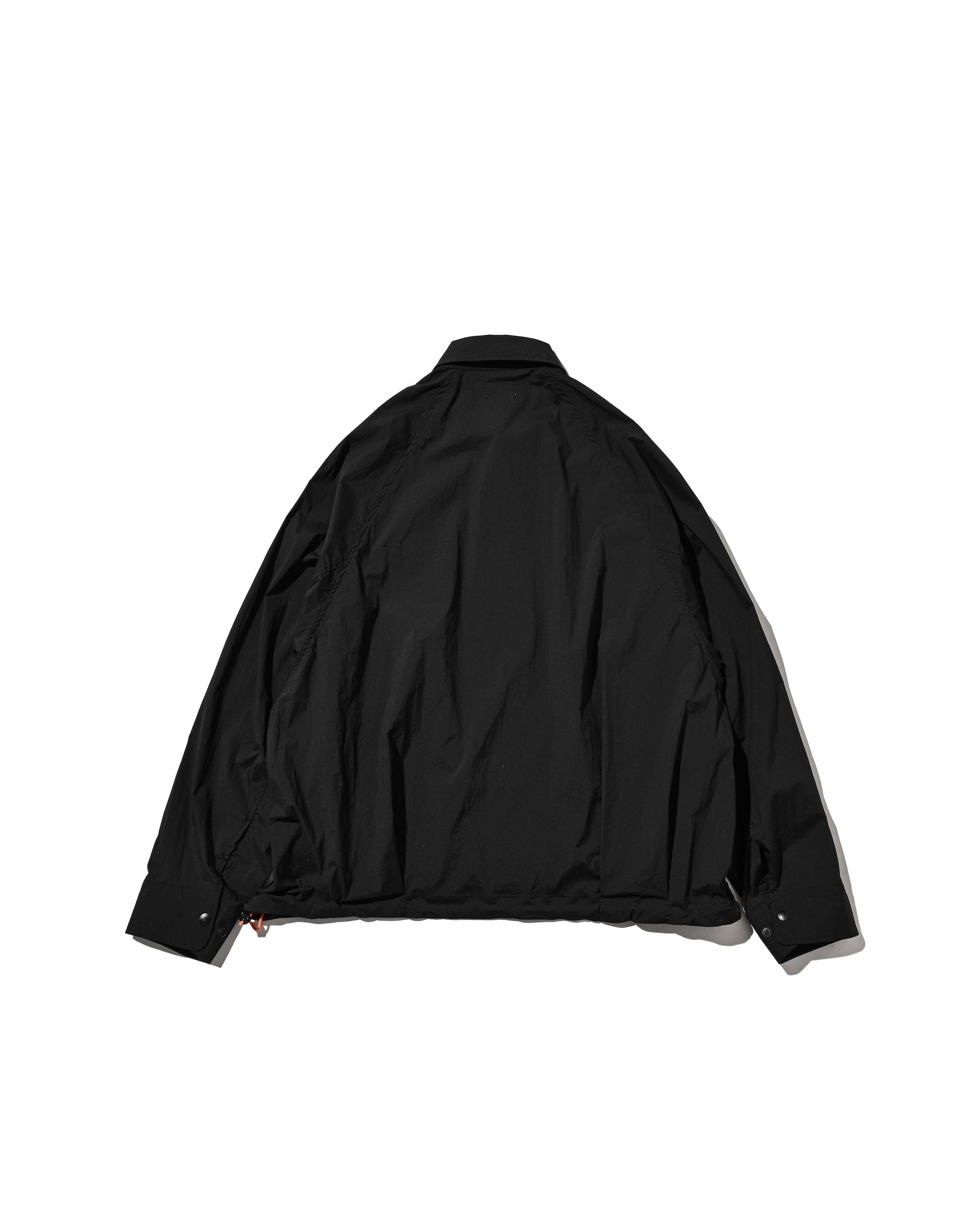 "C” CRISPY NYLON CITY UNIFORM BALLOON L/S SHIRT JACKET (BLACK×ORANGE)