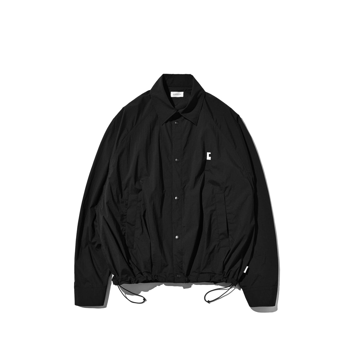 C” CRISPY NYLON CITY UNIFORM BALLOON L/S SHIRT JACKET (BLACK×WHITE)