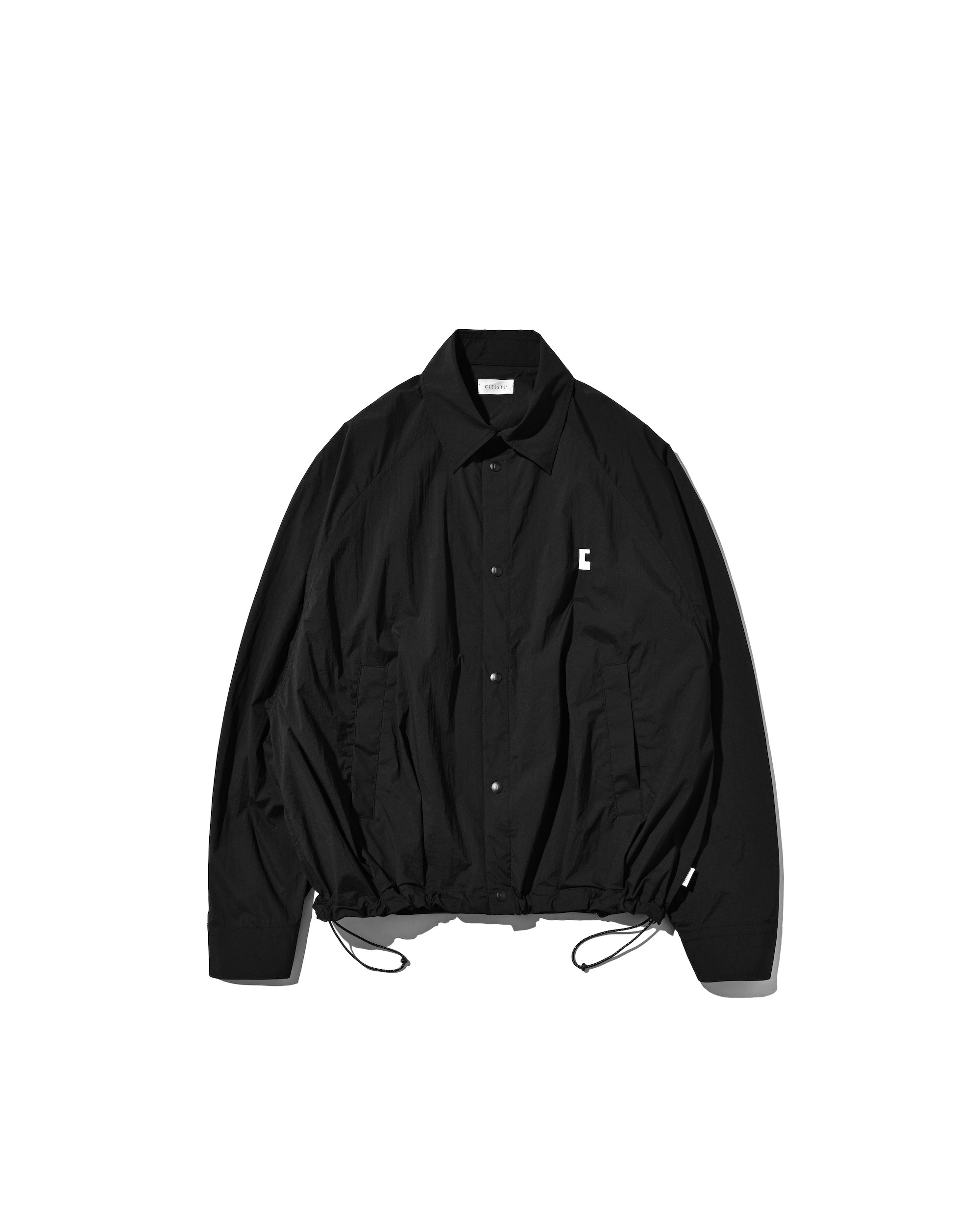 【5.9 SAT 20:00- IN STOCK】"C” CRISPY NYLON CITY UNIFORM BALLOON L/S SHIRT JACKET (BLACK×WHITE)