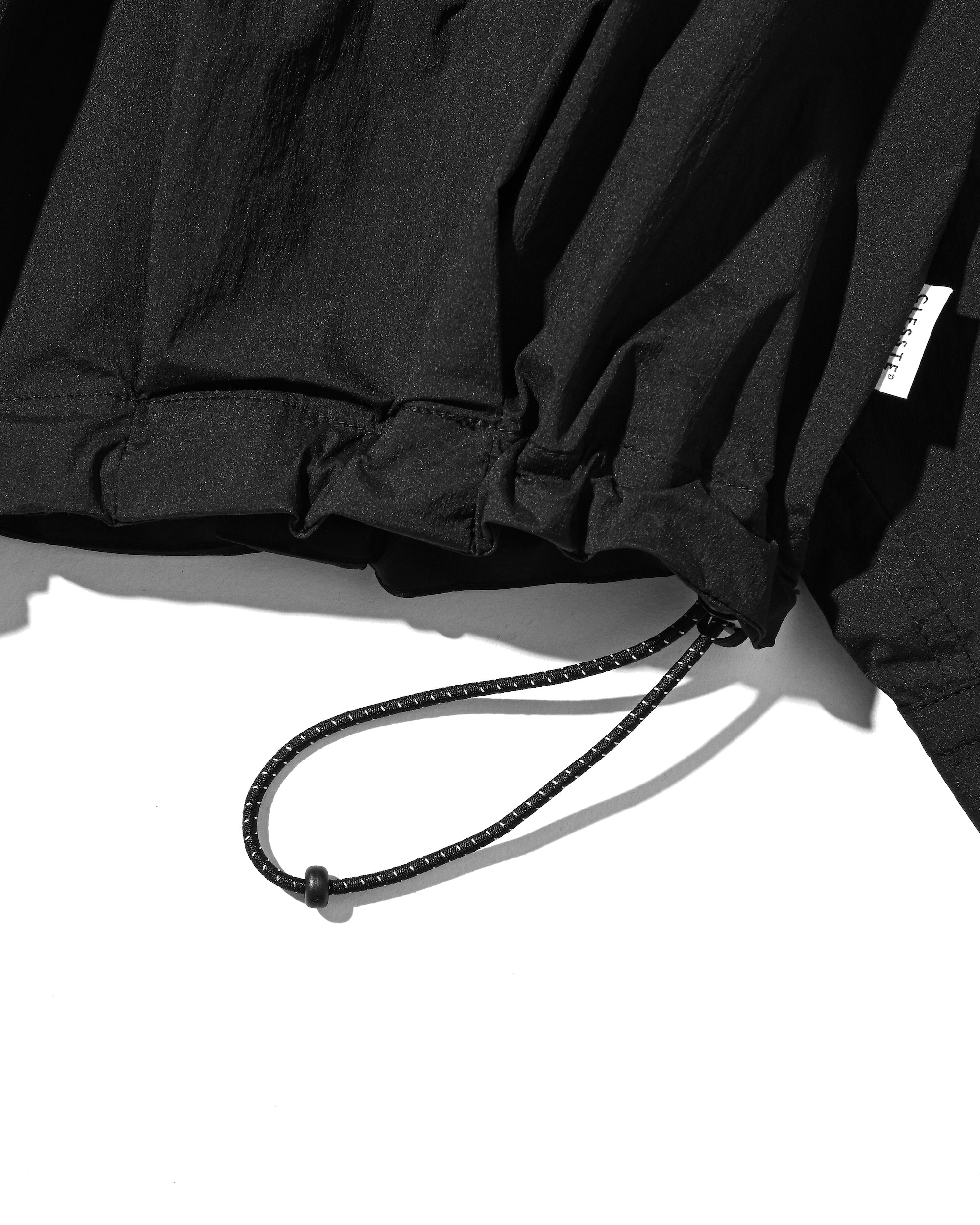 CRISPY NYLON CITY UNIFORM BALLOON L/S SHIRT JACKET (BLACK)