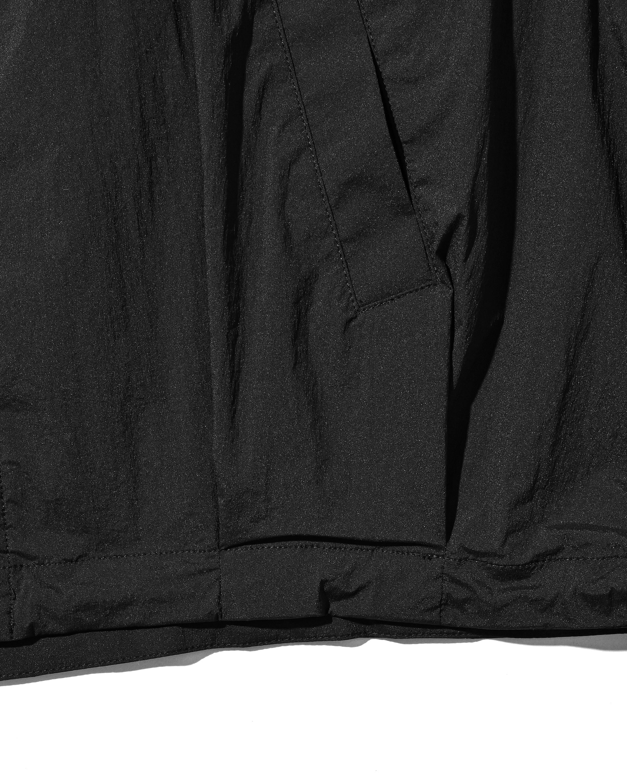 "C” CRISPY NYLON CITY UNIFORM BALLOON L/S SHIRT JACKET (BLACK×WHITE)