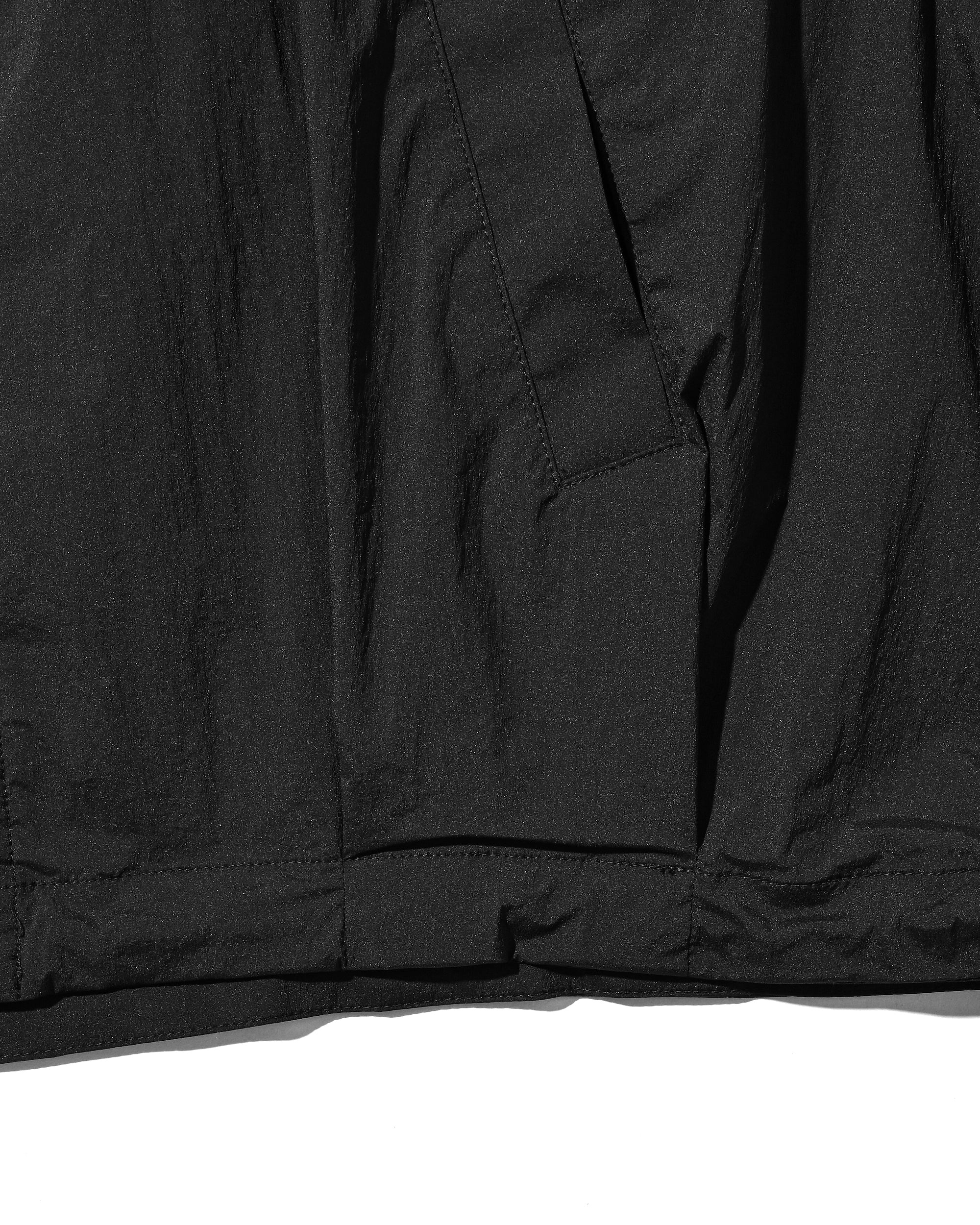 CRISPY NYLON CITY UNIFORM BALLOON L/S SHIRT JACKET (BLACK)