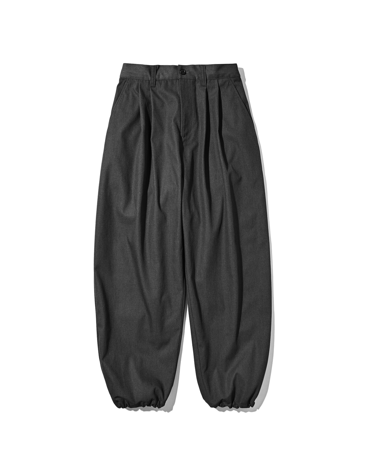 【9.19 SAT 20:00- IN STOCK】T/C GABARDINE CITY UNIFORM WIDE TAPERED PANTS (GRAY)