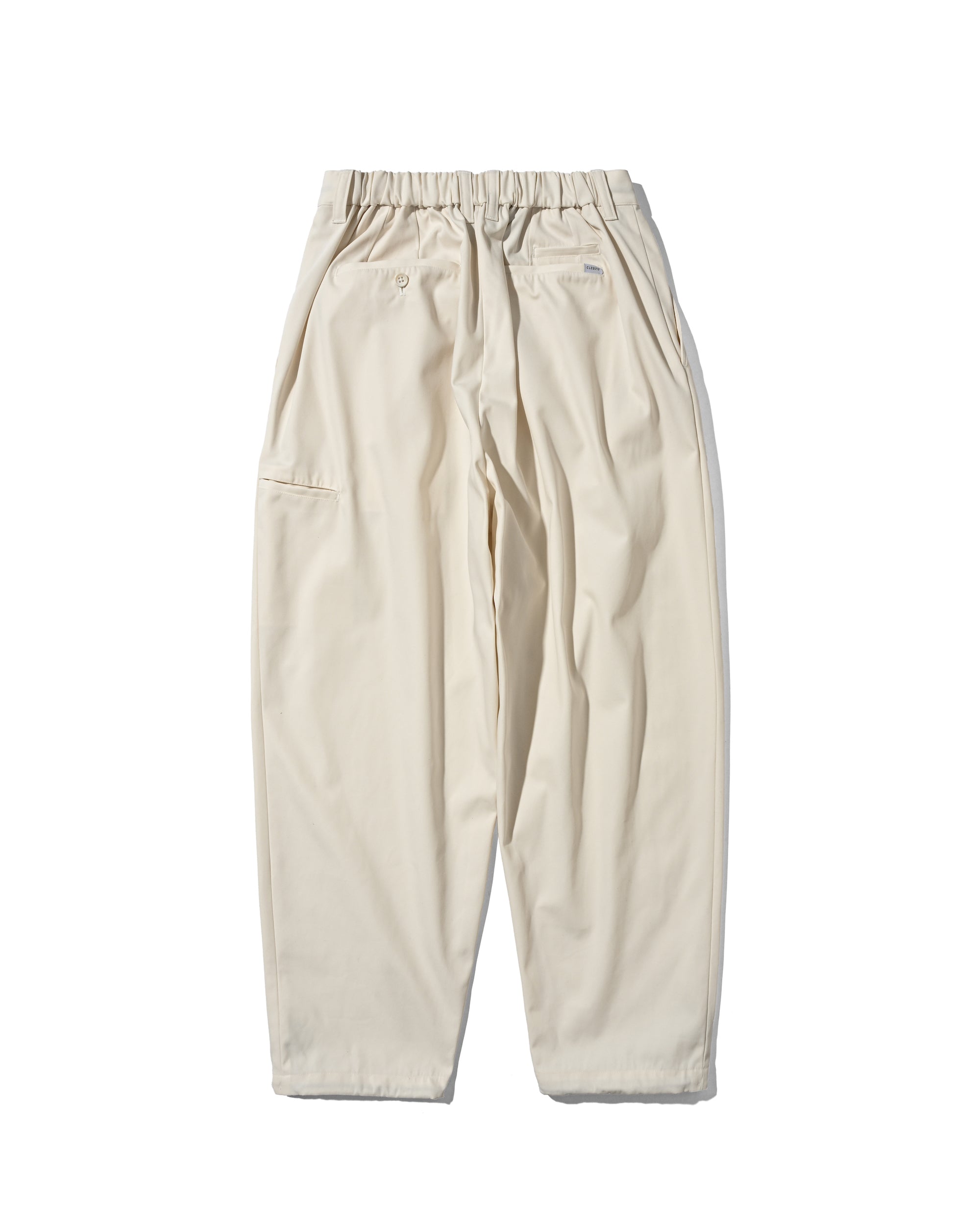 【4.29 WED 20:00- IN STOCK】T/C GABARDINE CITY UNIFORM WIDE TAPERED PANTS (IVORY)