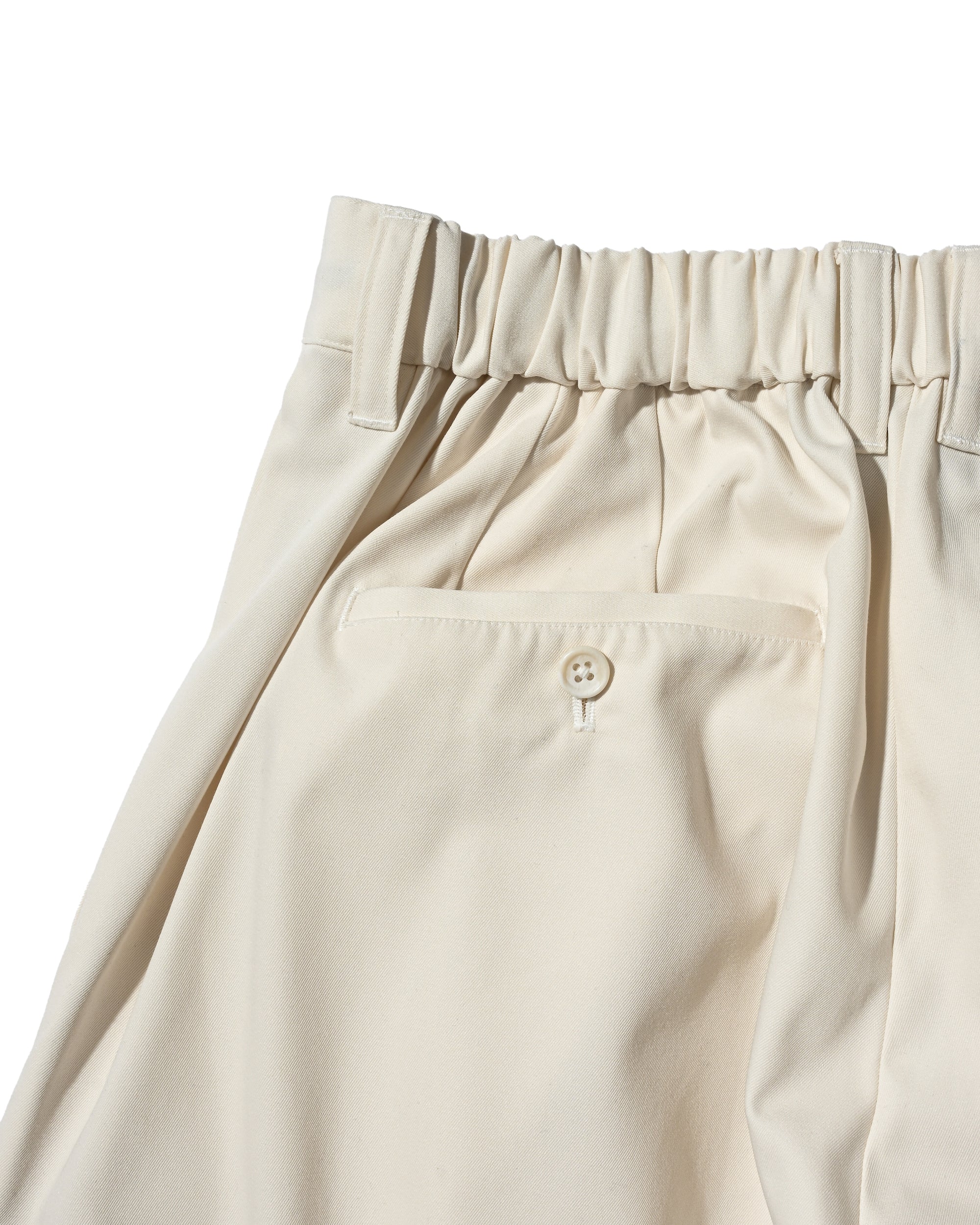 【4.29 WED 20:00- IN STOCK】T/C GABARDINE CITY UNIFORM WIDE TAPERED PANTS (IVORY)