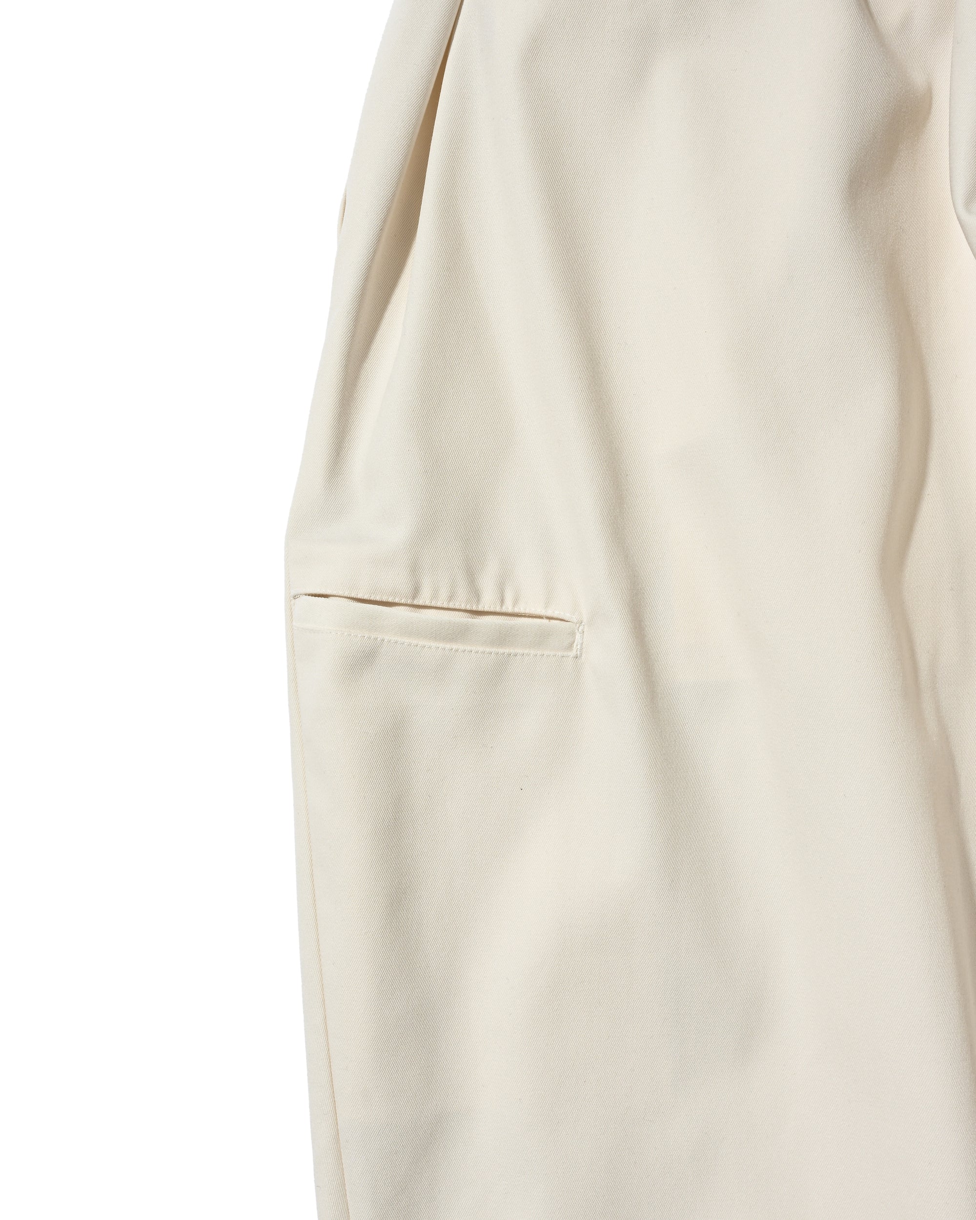 【4.29 WED 20:00- IN STOCK】T/C GABARDINE CITY UNIFORM WIDE TAPERED PANTS (IVORY)