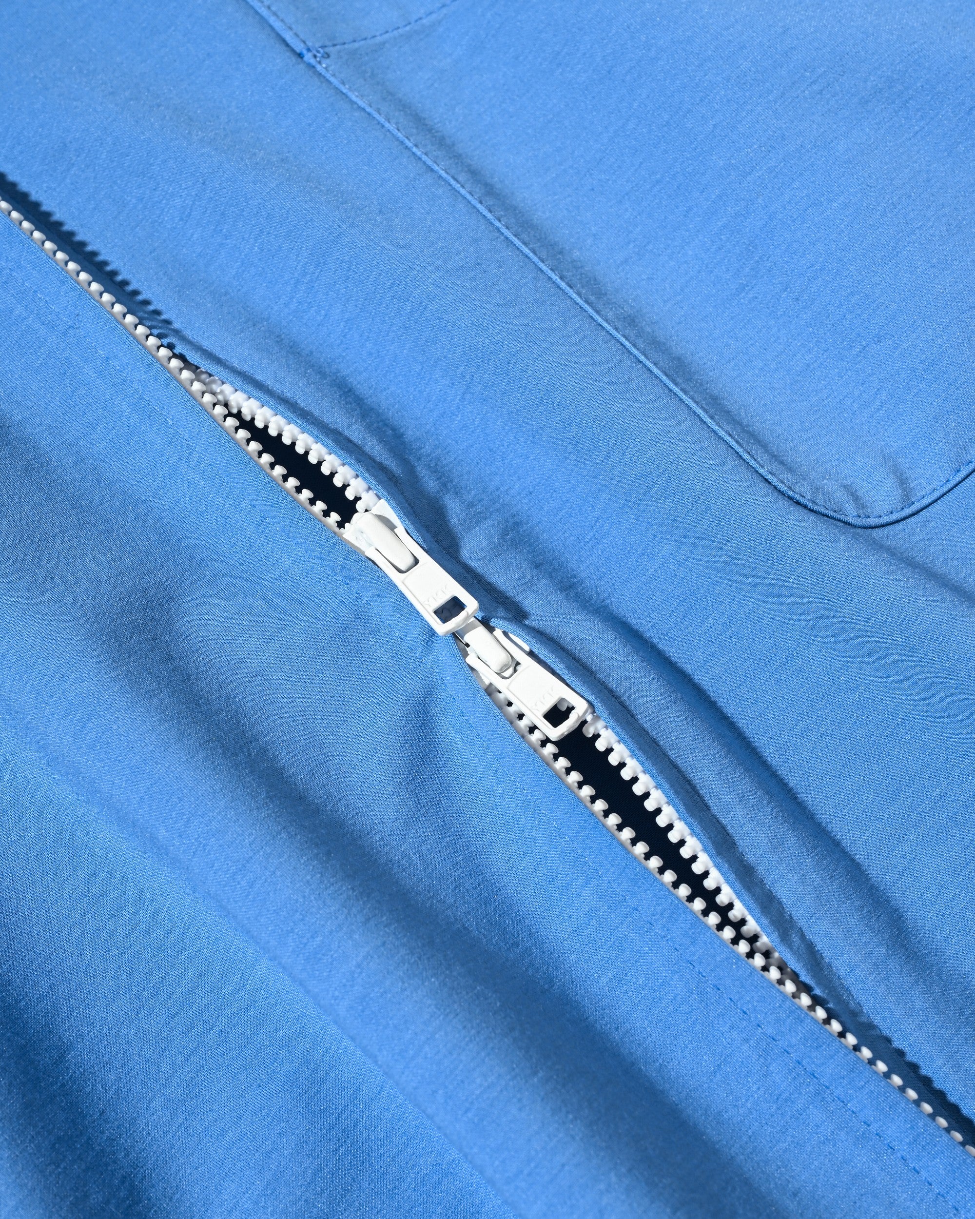 【5.30 SAT 20:00- IN STOCK】46G KNIT EVERYDAY ZIP UP L/S SHIRT (SAX BLUE)