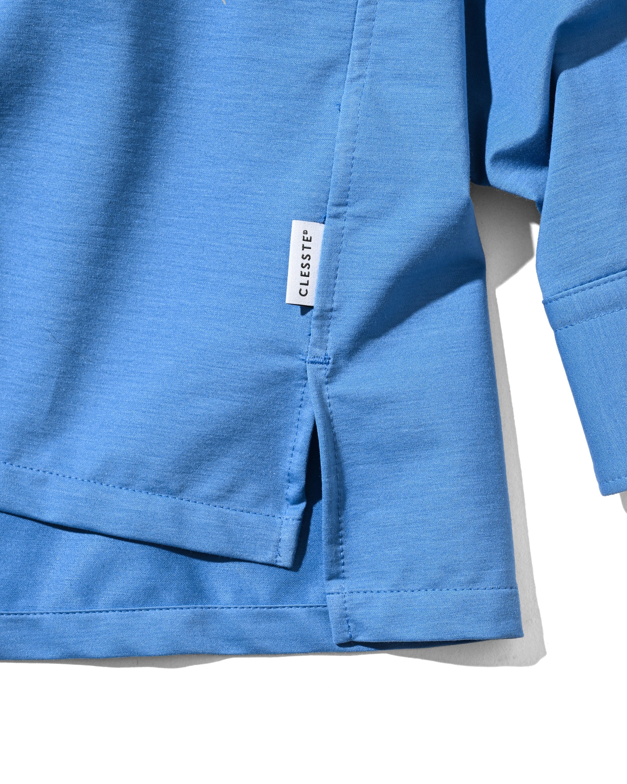 【5.30 SAT 20:00- IN STOCK】46G KNIT EVERYDAY ZIP UP L/S SHIRT (SAX BLUE)