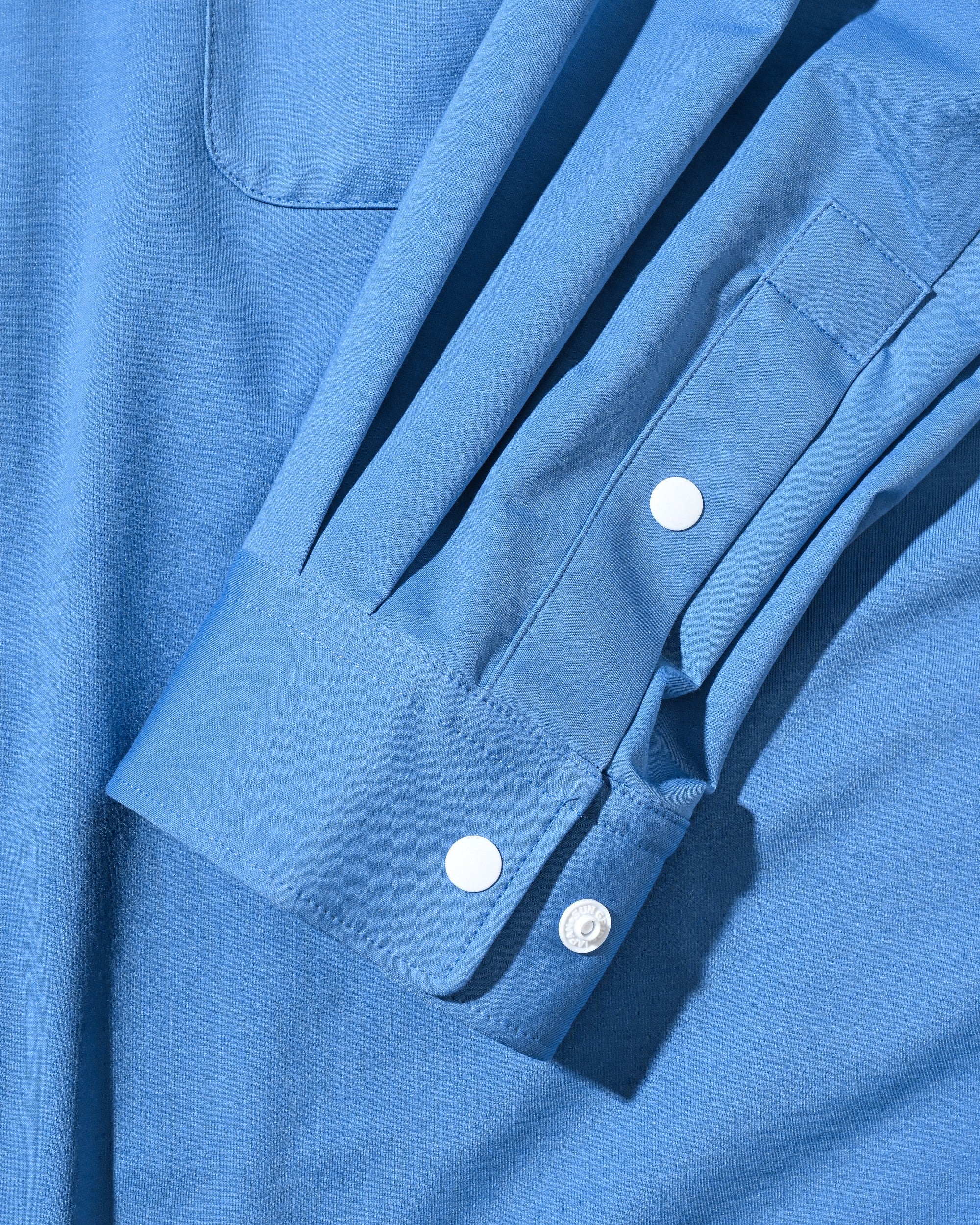 【5.30 SAT 20:00- IN STOCK】46G KNIT EVERYDAY ZIP UP L/S SHIRT (SAX BLUE)