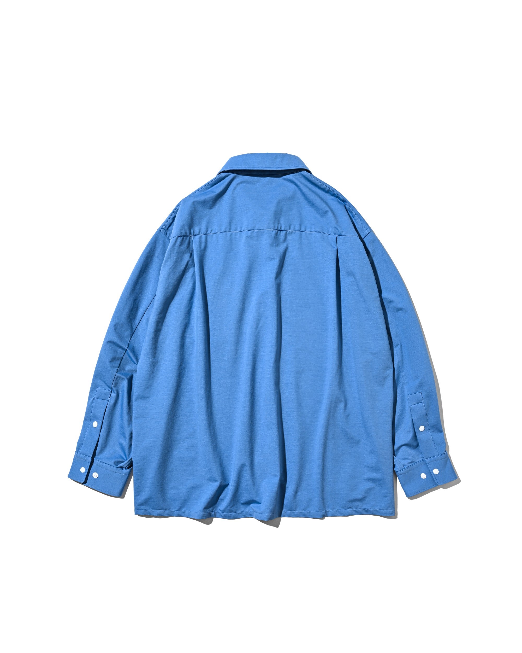 【5.30 SAT 20:00- IN STOCK】46G KNIT EVERYDAY ZIP UP L/S SHIRT (SAX BLUE)