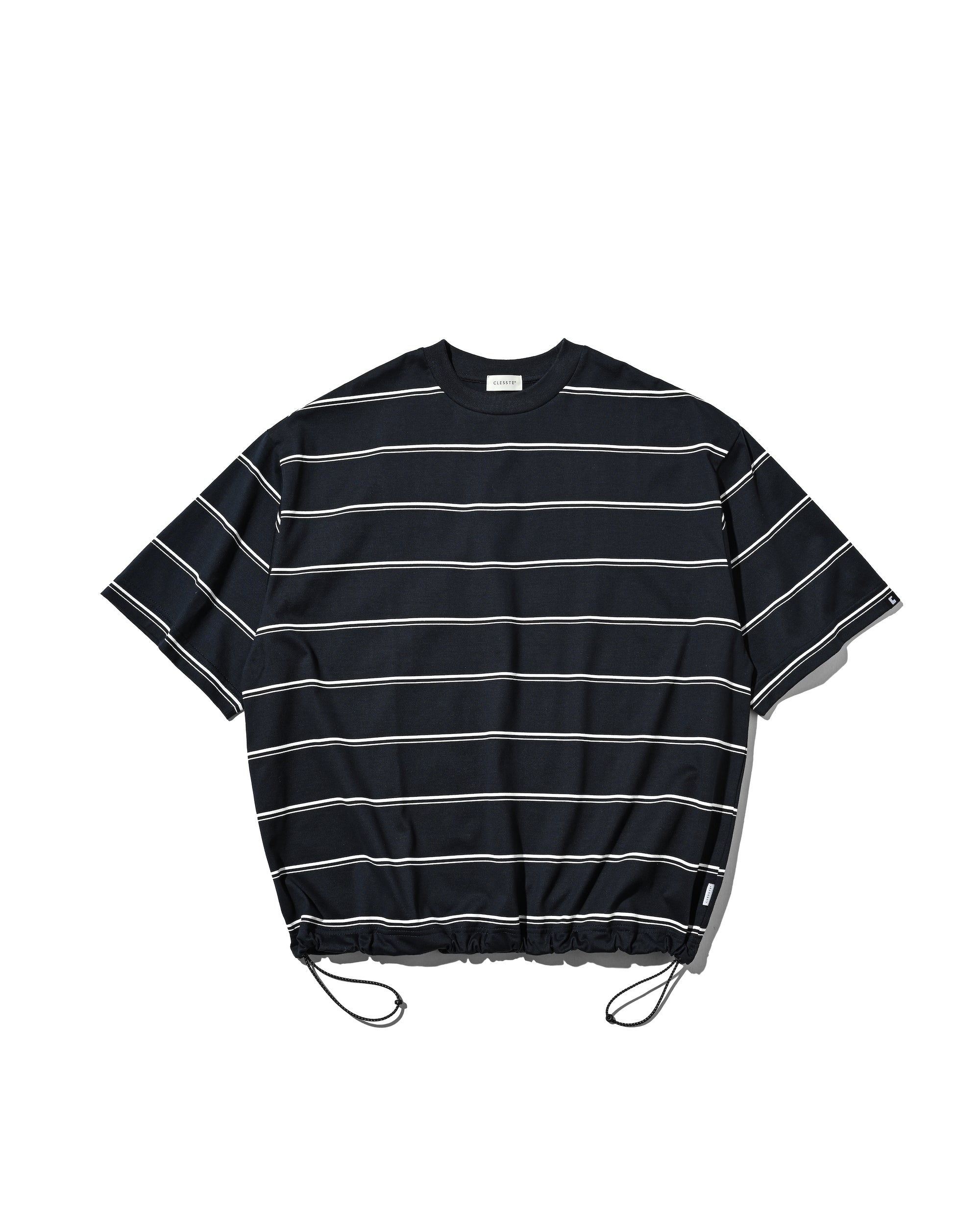 5.6 20:00- IN STOCK】THICK THIN STRIPE S/S T-SHIRT WITH DRAWSTRINGS (N