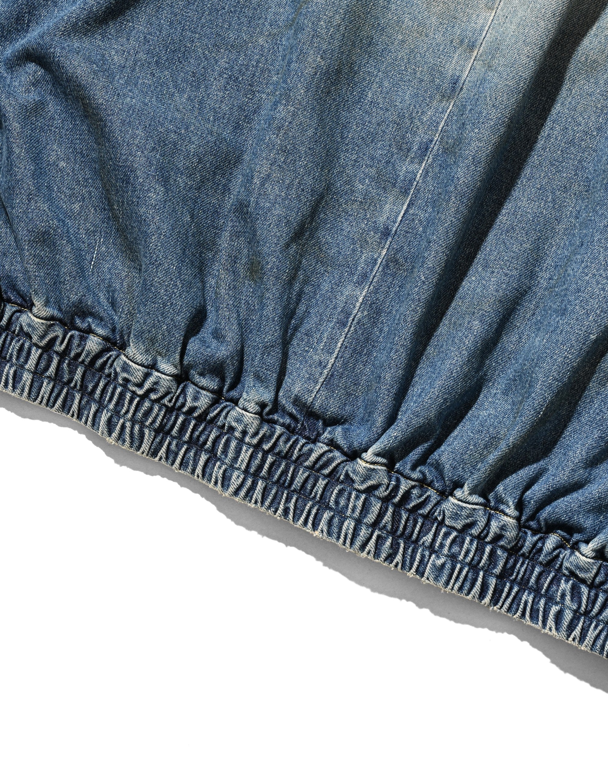 【9.2 WED 20:00- IN STOCK】VINTAGE DYED SELVEDGE DENIM CITY UTILITY JACKET (LIGHT INDIGO)
