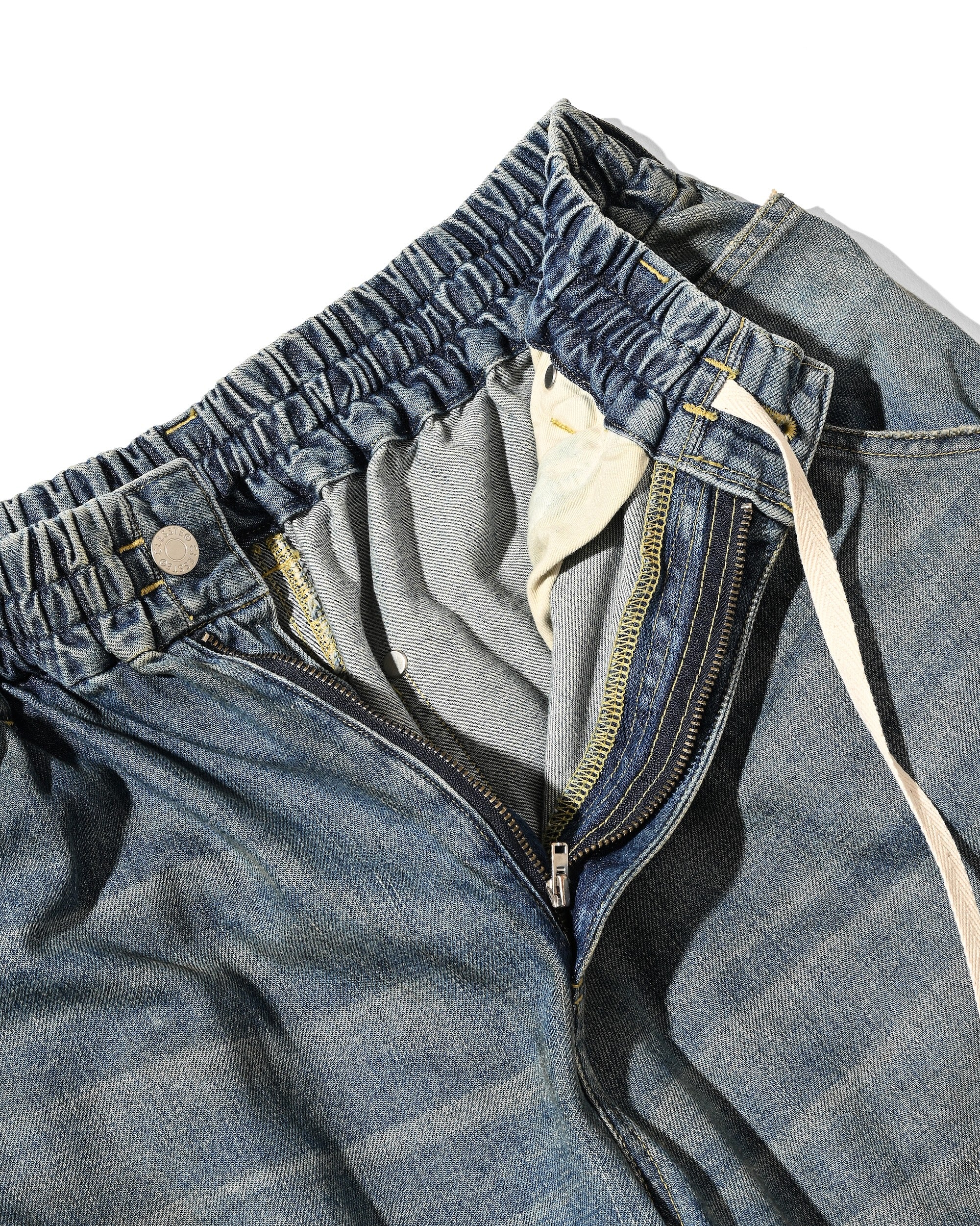 5.13 WED 20:00- IN STOCK】VINTAGE DYED SELVEDGE DENIM DOUBLE KNEE CURV