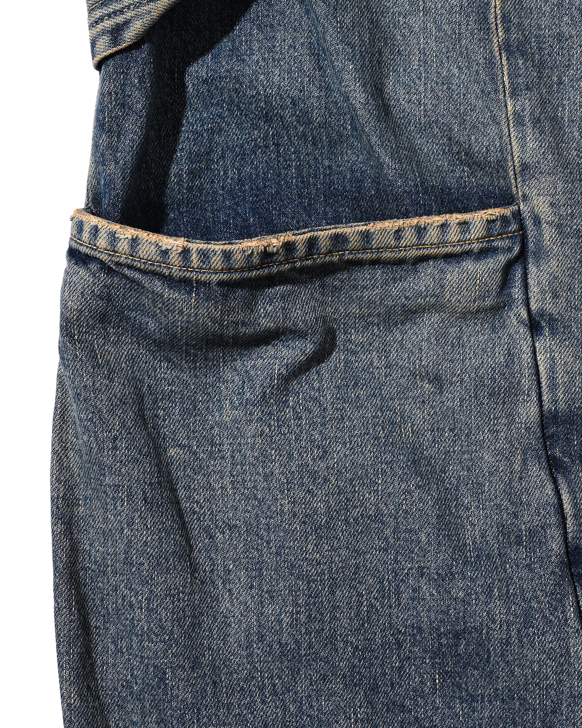 VINTAGE DYED SELVEDGE DENIM CITY MASSIVE UTILITY PANTS (VINTAGE INDIGO)