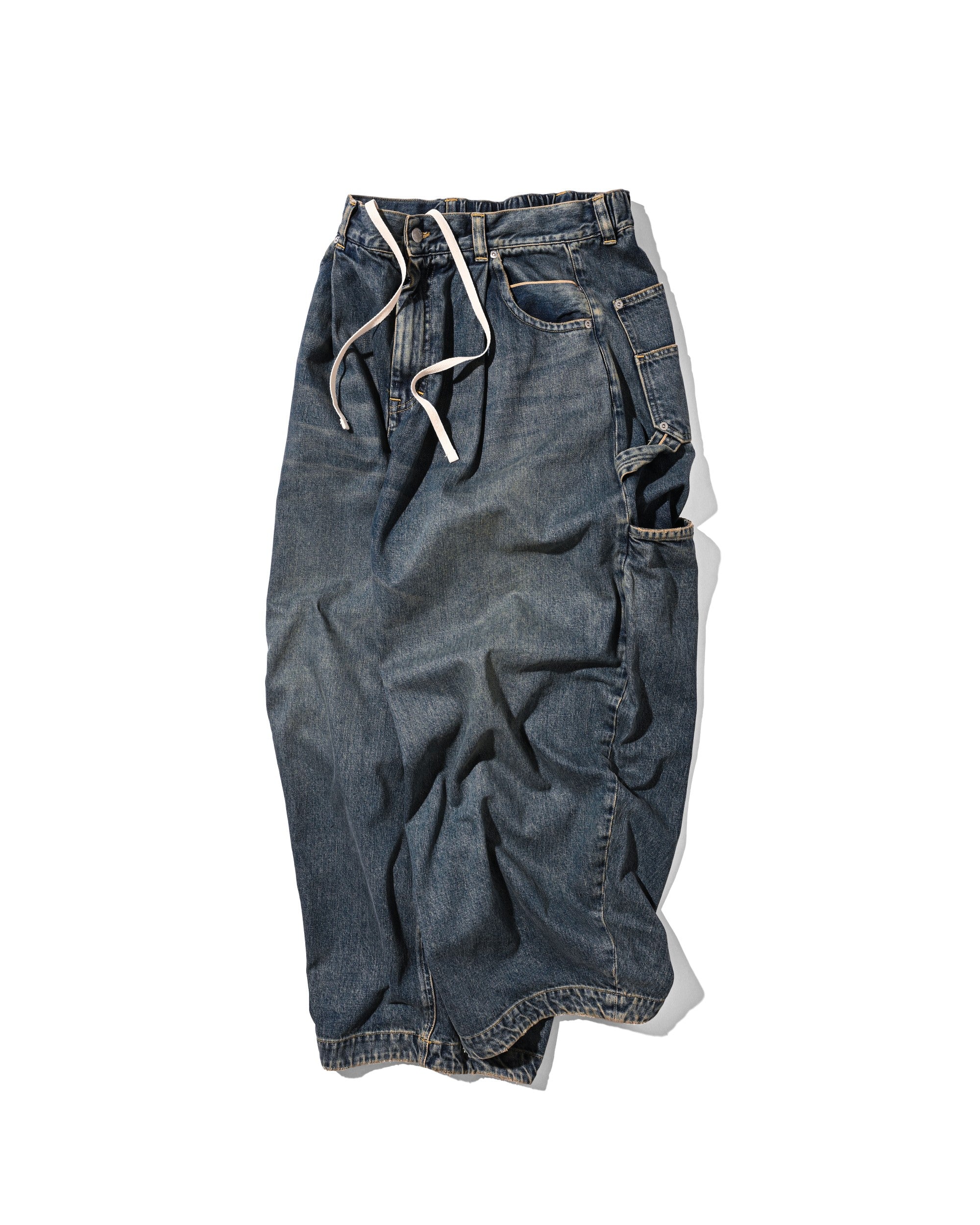 VINTAGE DYED SELVEDGE DENIM CITY MASSIVE UTILITY PANTS (VINTAGE INDIGO