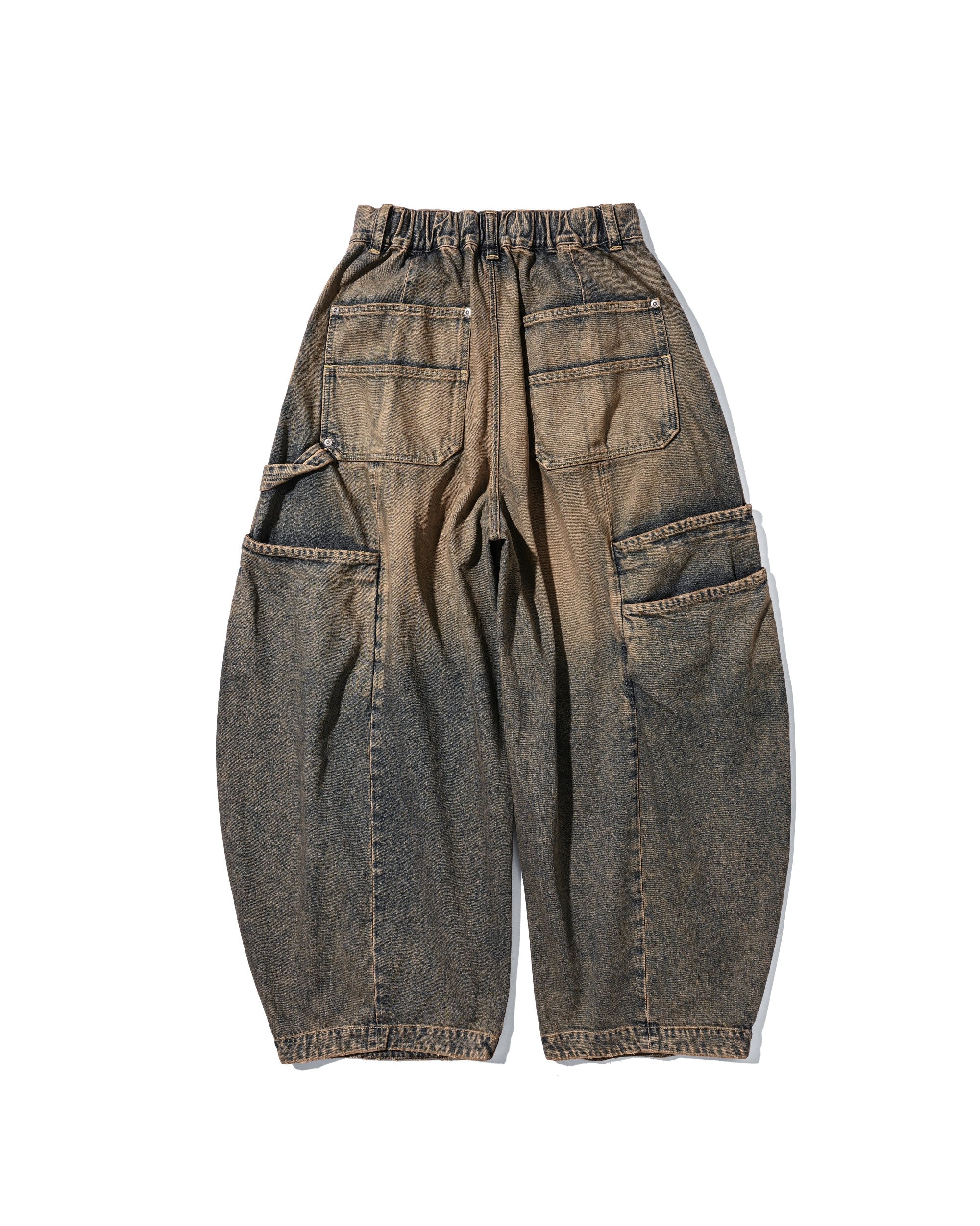 【5.30 SAT 20:00- IN STOCK】VINTAGE DYED SELVEDGE DENIM CITY MASSIVE UTILITY PANTS (VINTAGE BEIGE)