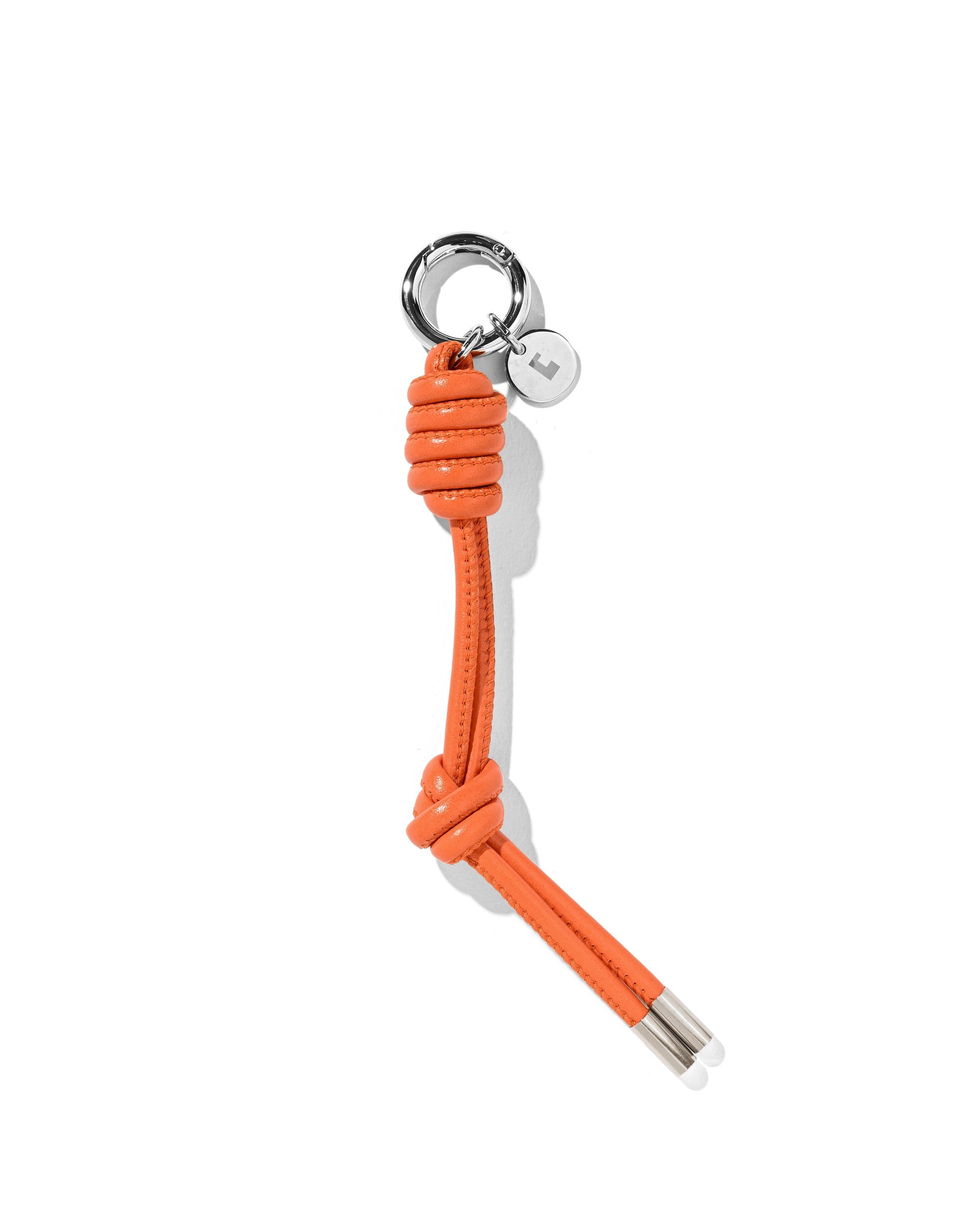 【5.16 SAT 20:00- IN STOCK】【EX.】LEATHER KNOT CHARM FOR ITTI (ORANGE)