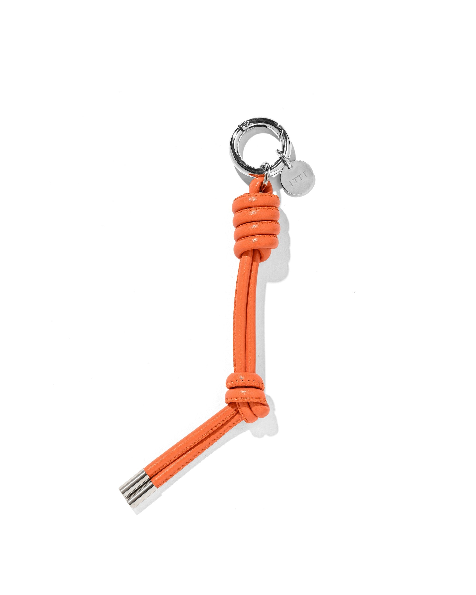 【5.16 SAT 20:00- IN STOCK】【EX.】LEATHER KNOT CHARM FOR ITTI (ORANGE)
