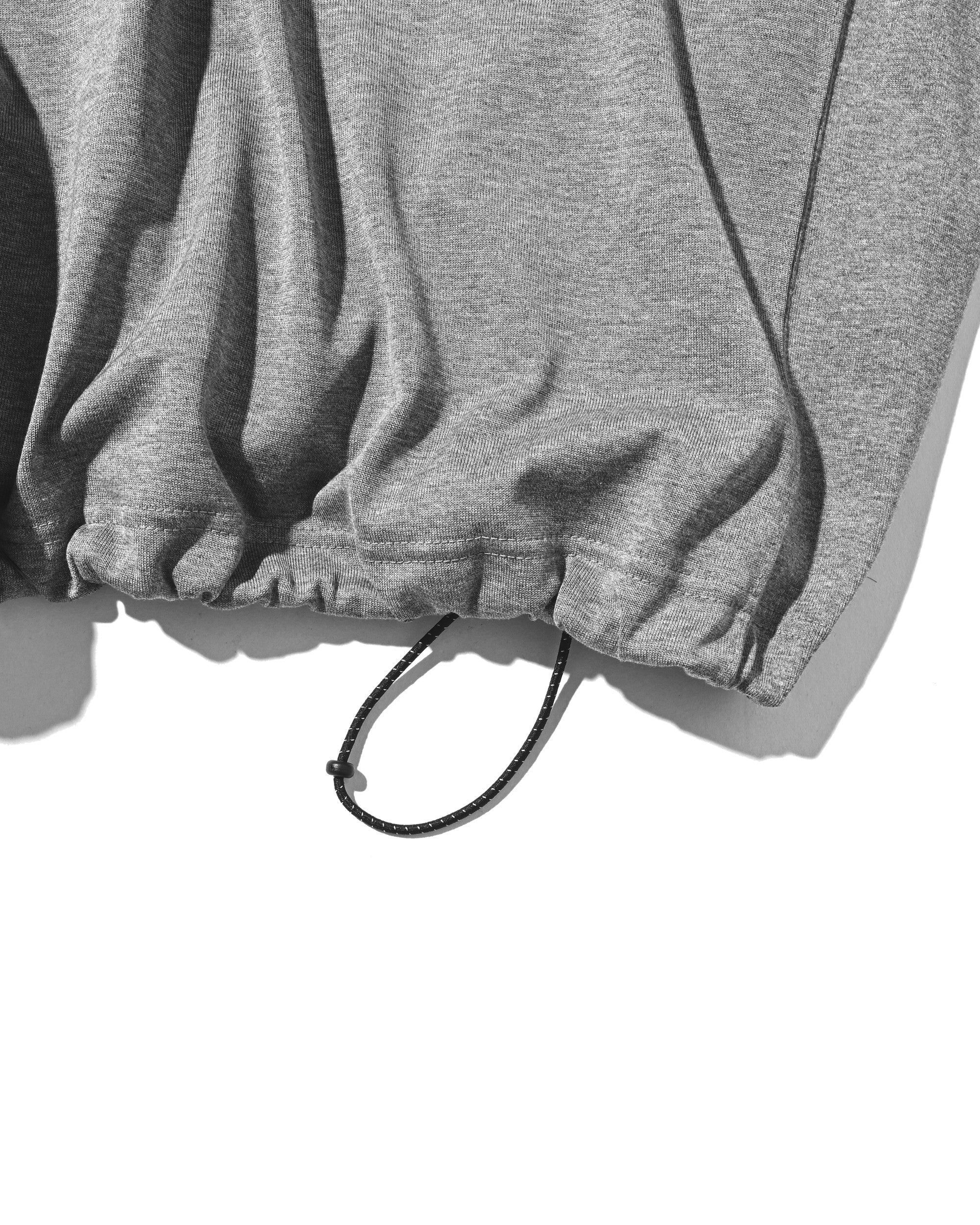 【6.6 SAT 20:00- IN STOCK】BLANK GAME S/S T-SHIRT WITH DRAWSTRINGS  (HEATHER GRAY)