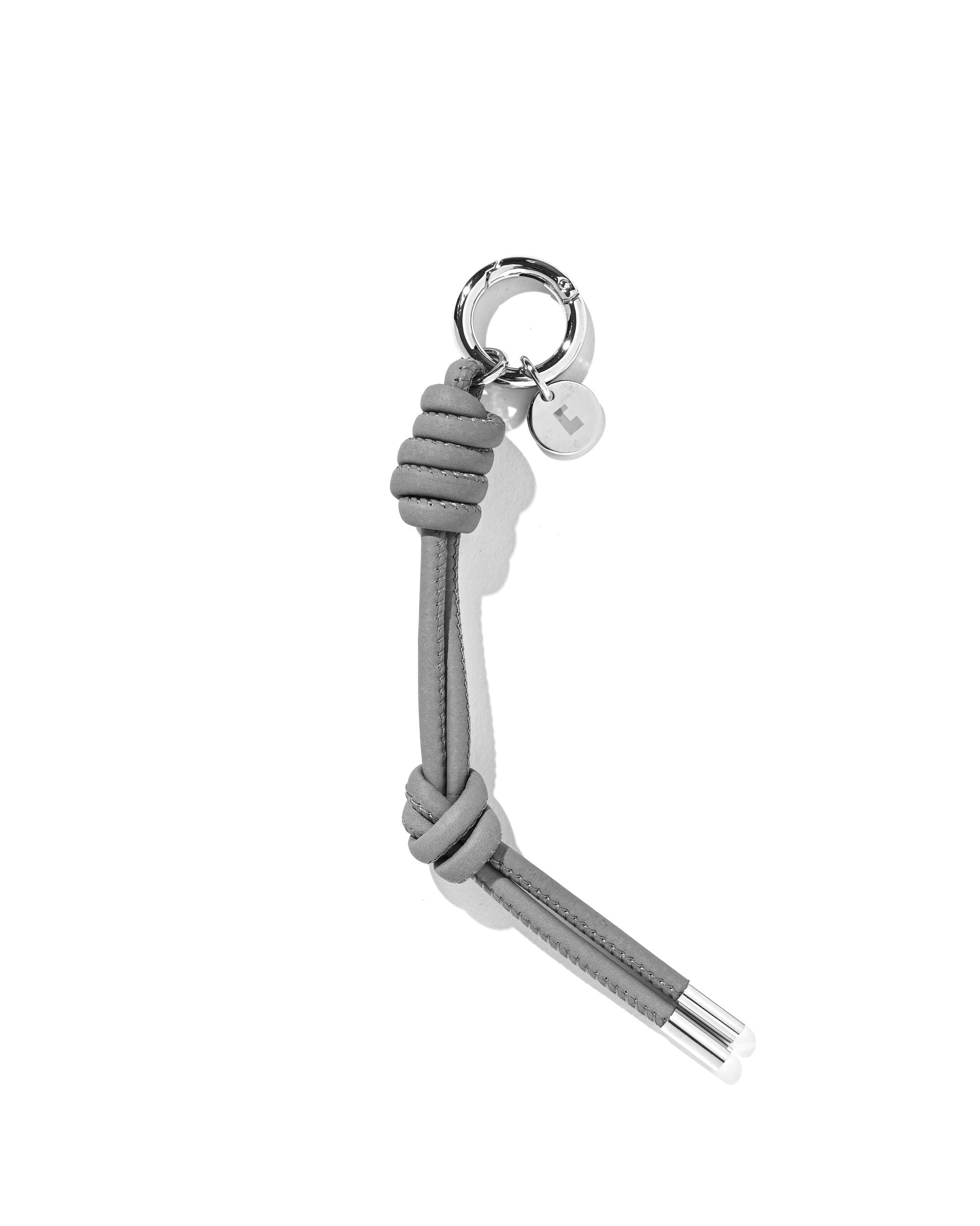 【5.16 SAT 20:00- IN STOCK】【EX.】LEATHER KNOT CHARM FOR ITTI (GRAY)