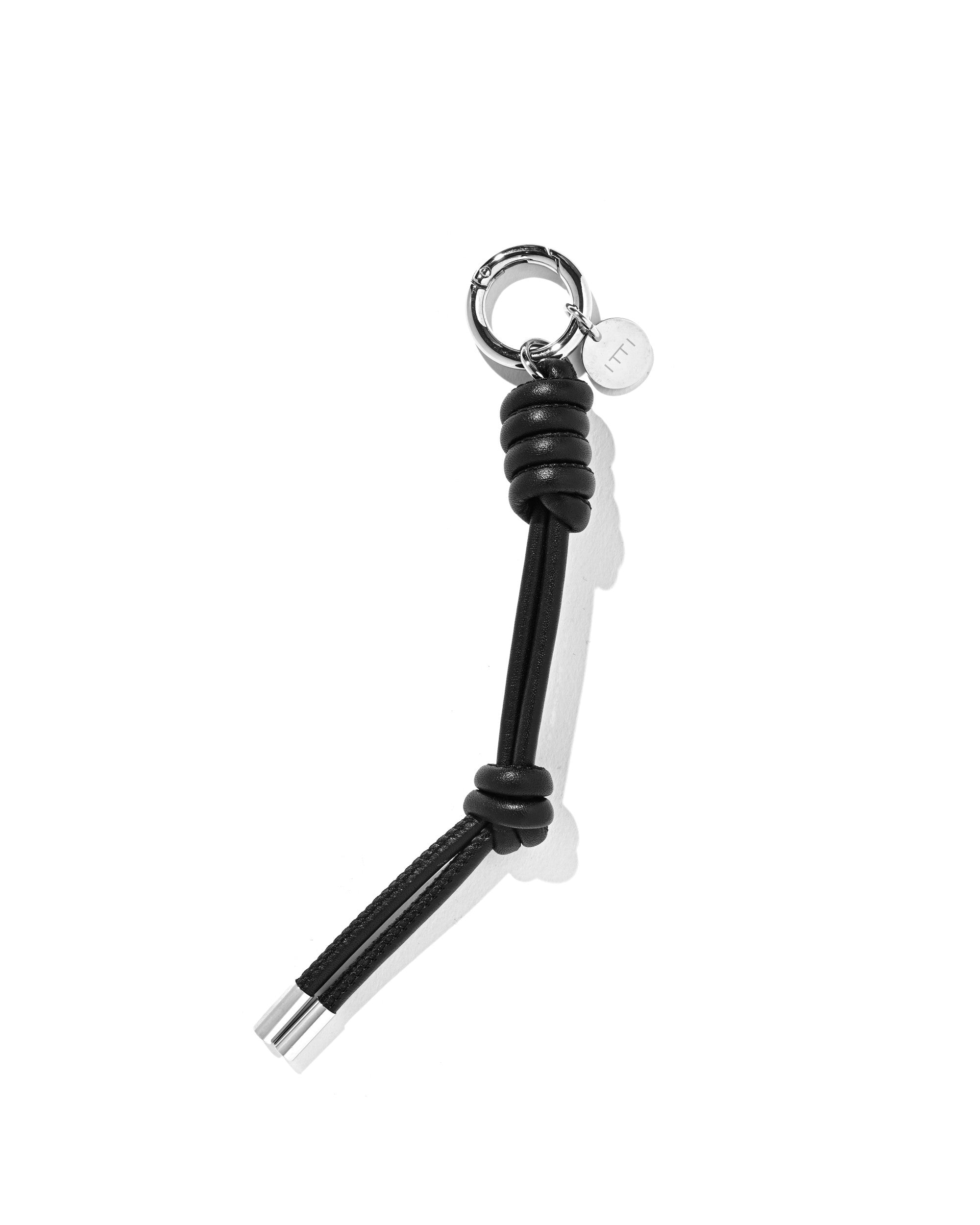 【5.16 SAT 20:00- IN STOCK】【EX.】LEATHER KNOT CHARM FOR ITTI (BLACK)