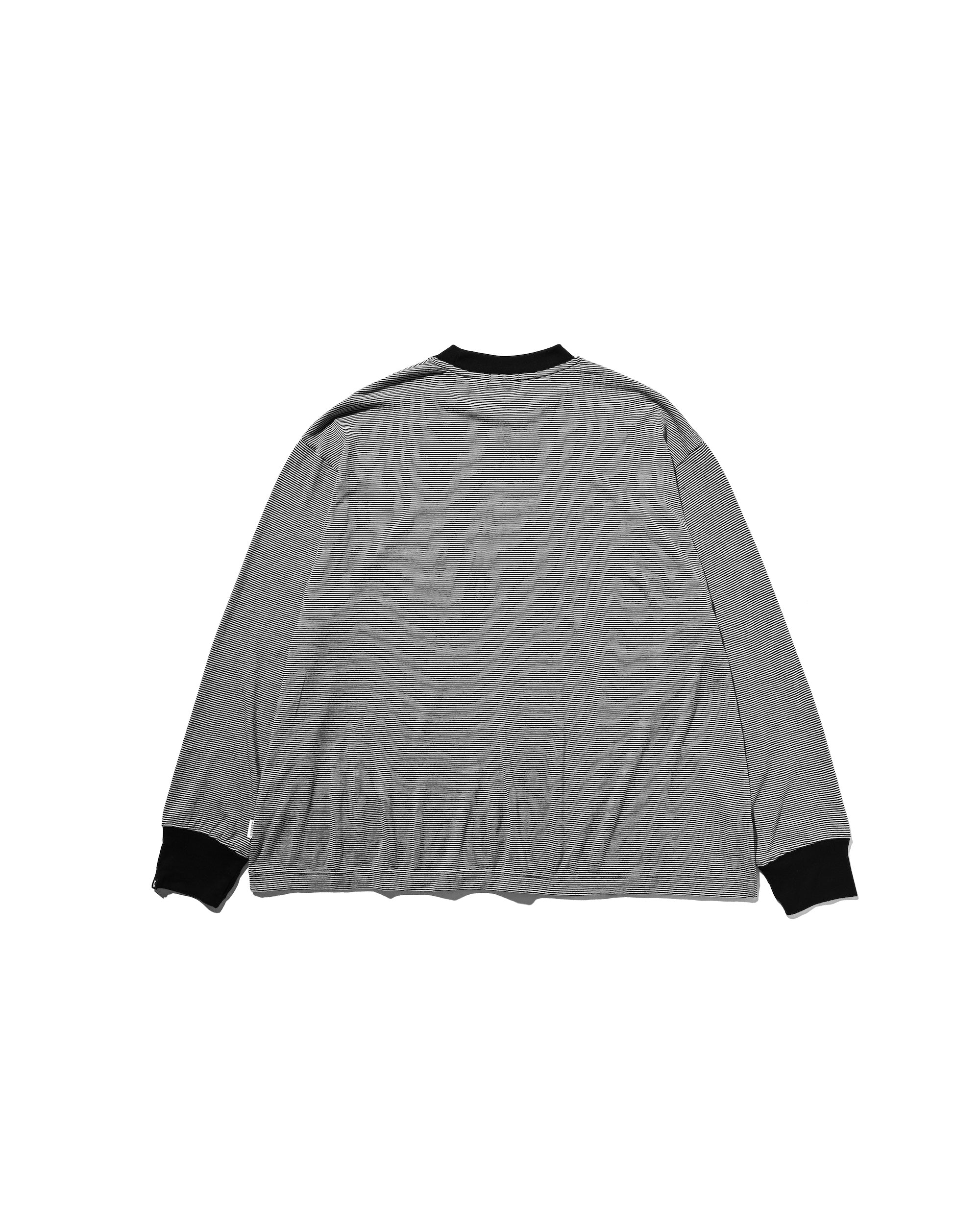 【11.12 WED 20:00- IN STOCK】WOOL BORDER L/S T-SHIRT (BLACK×WHITE)