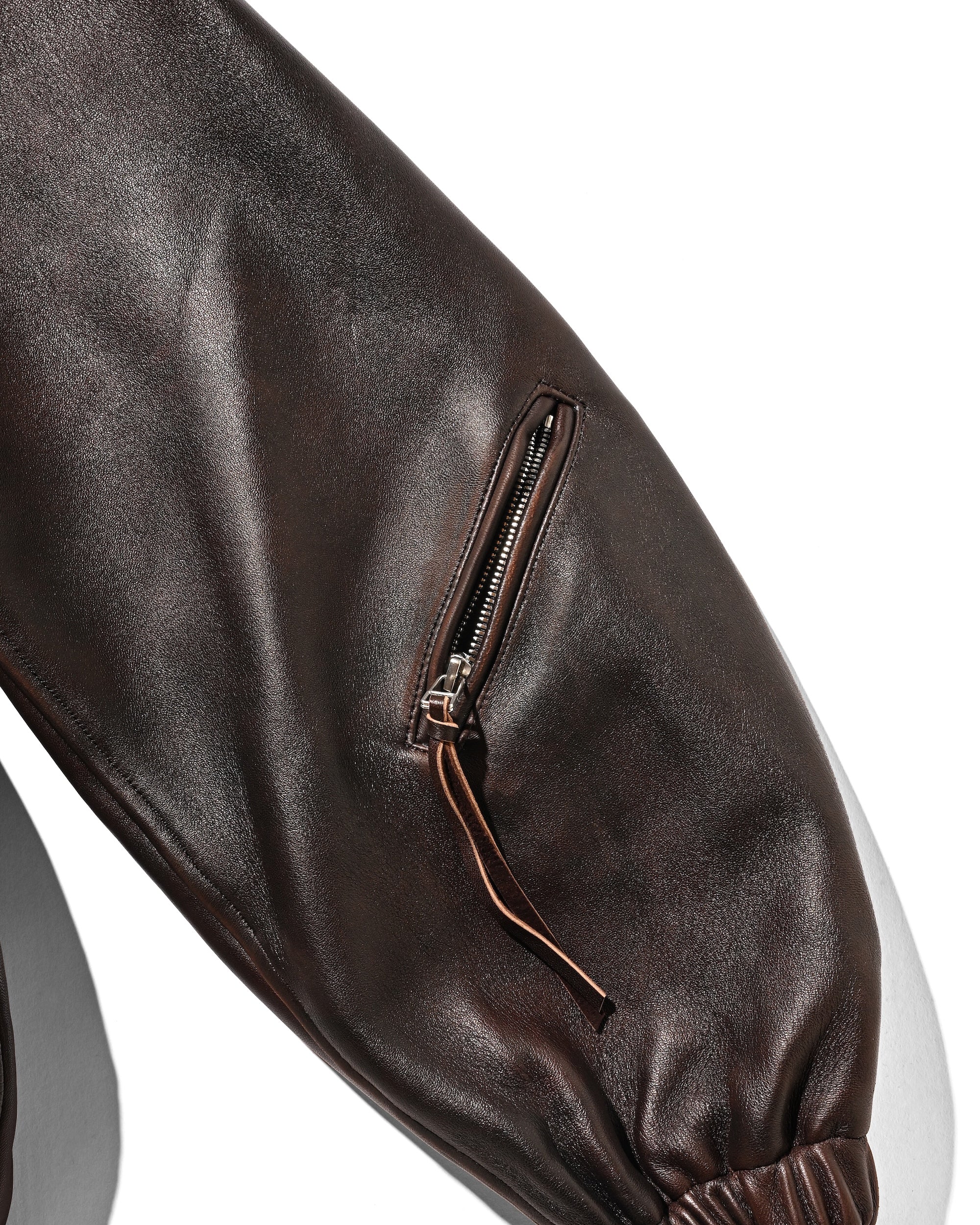 【11.1 SAT 20:00- IN STOCK】SHEEP LEATHER UTILITY JACKET (BROWN)