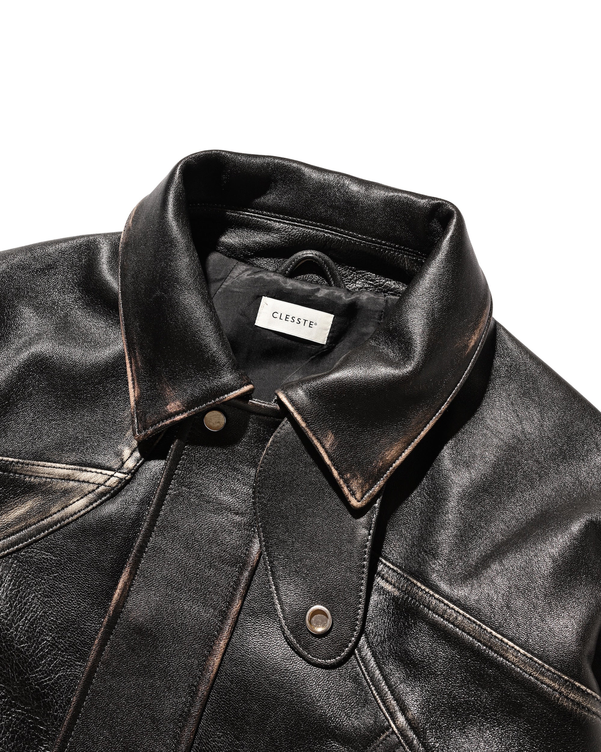 1.21 WED 20:00- IN STOCK】VINTAGE SHEEP LEATHER FUTURE JACKET (BLACK)