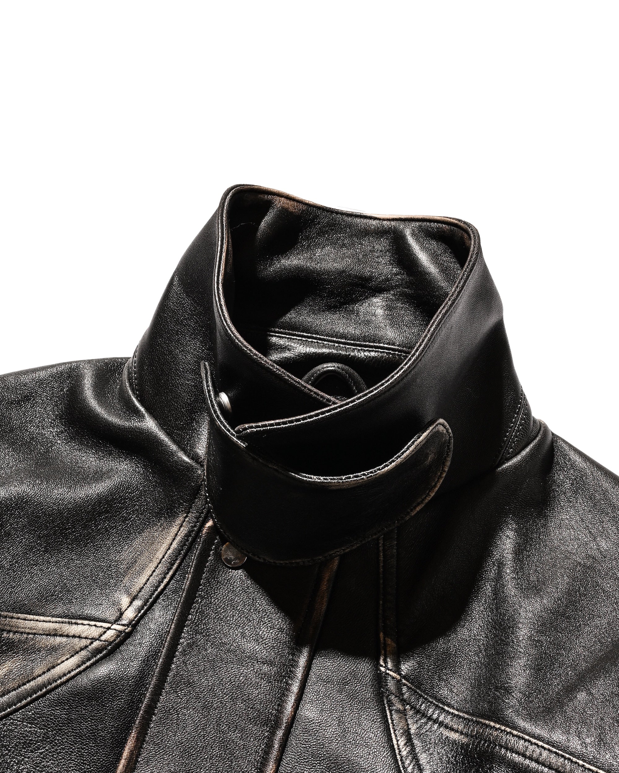 VINTAGE SHEEP LEATHER FUTURE JACKET (BLACK)