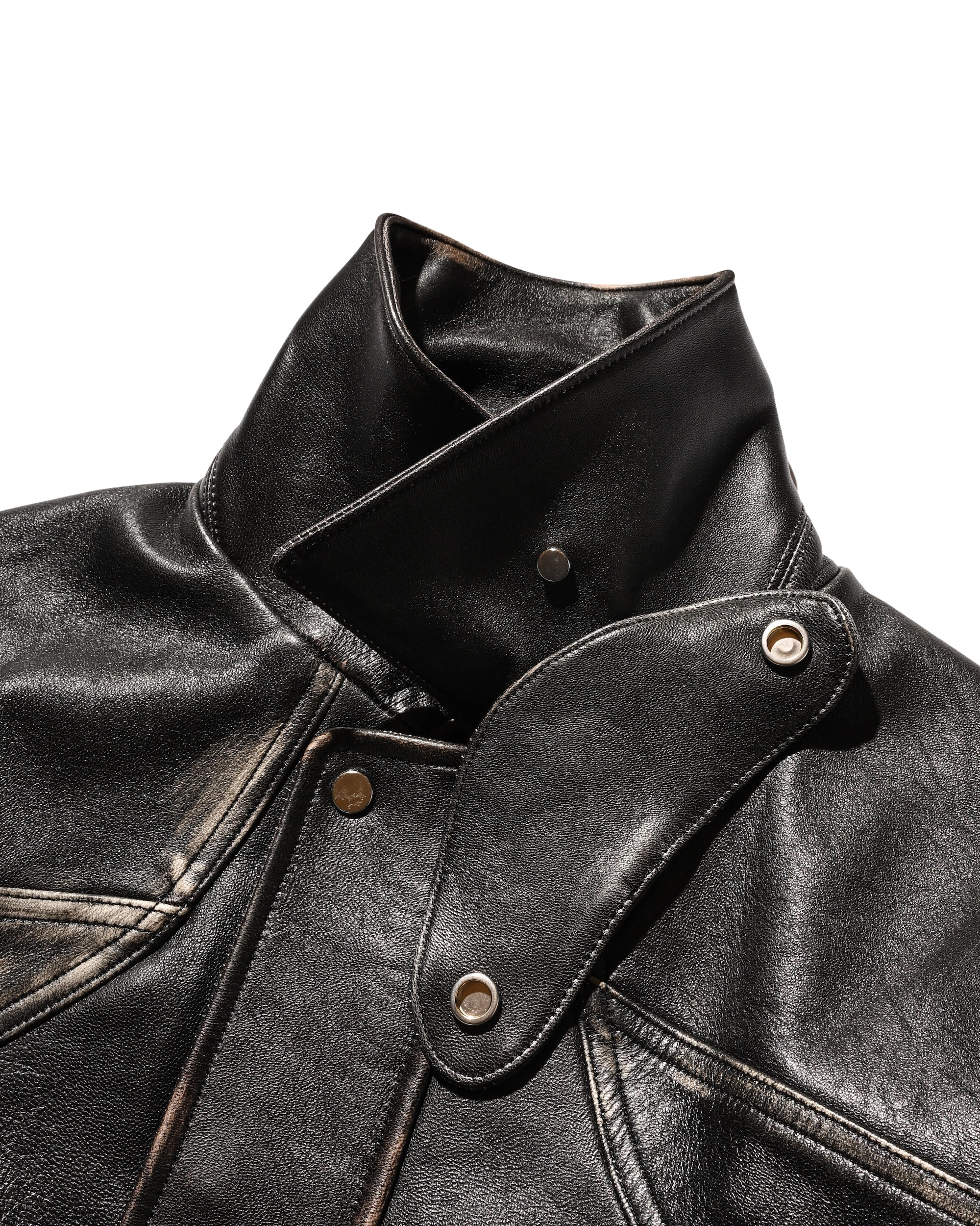 VINTAGE SHEEP LEATHER FUTURE JACKET (BLACK)