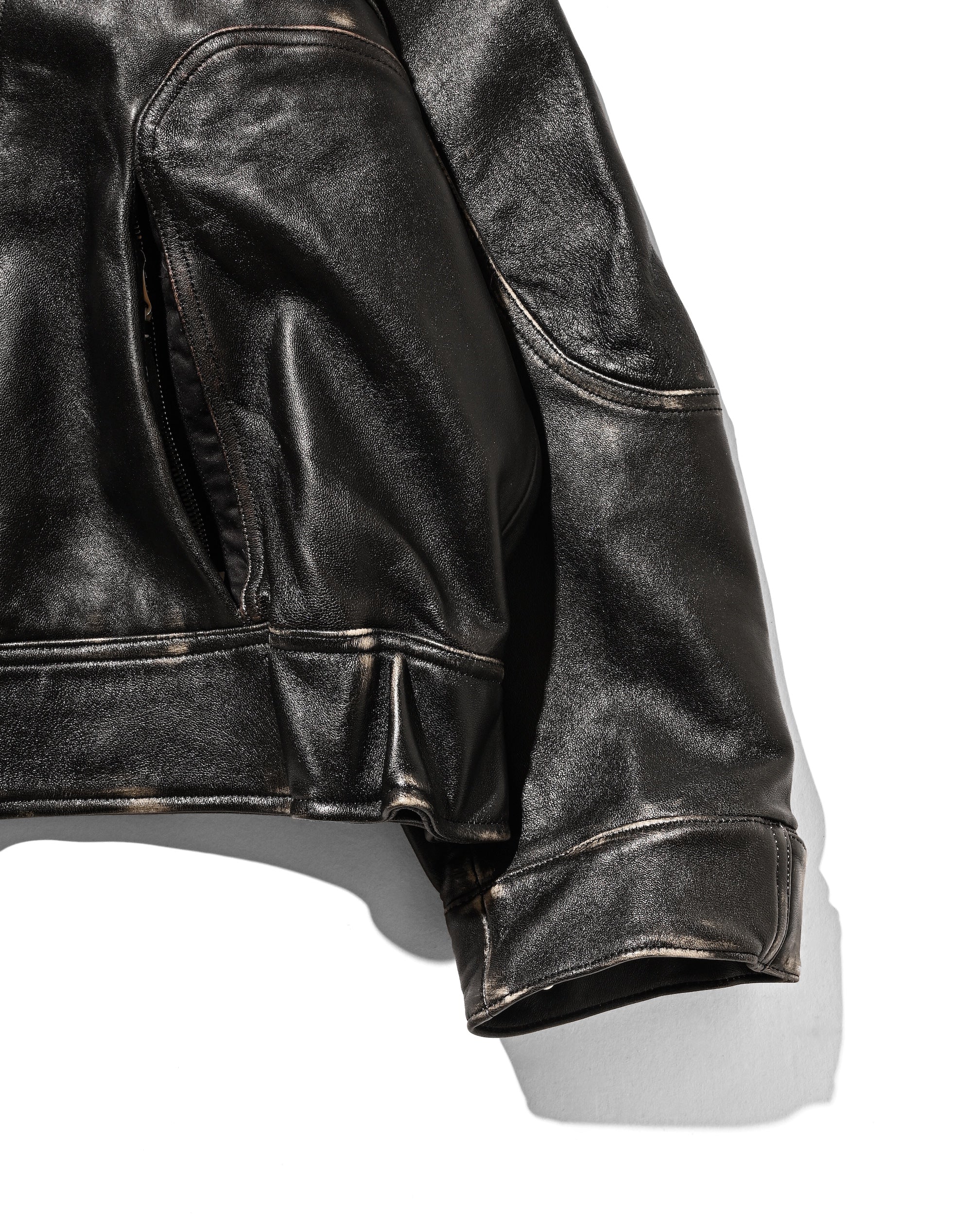 VINTAGE SHEEP LEATHER FUTURE JACKET (BLACK)