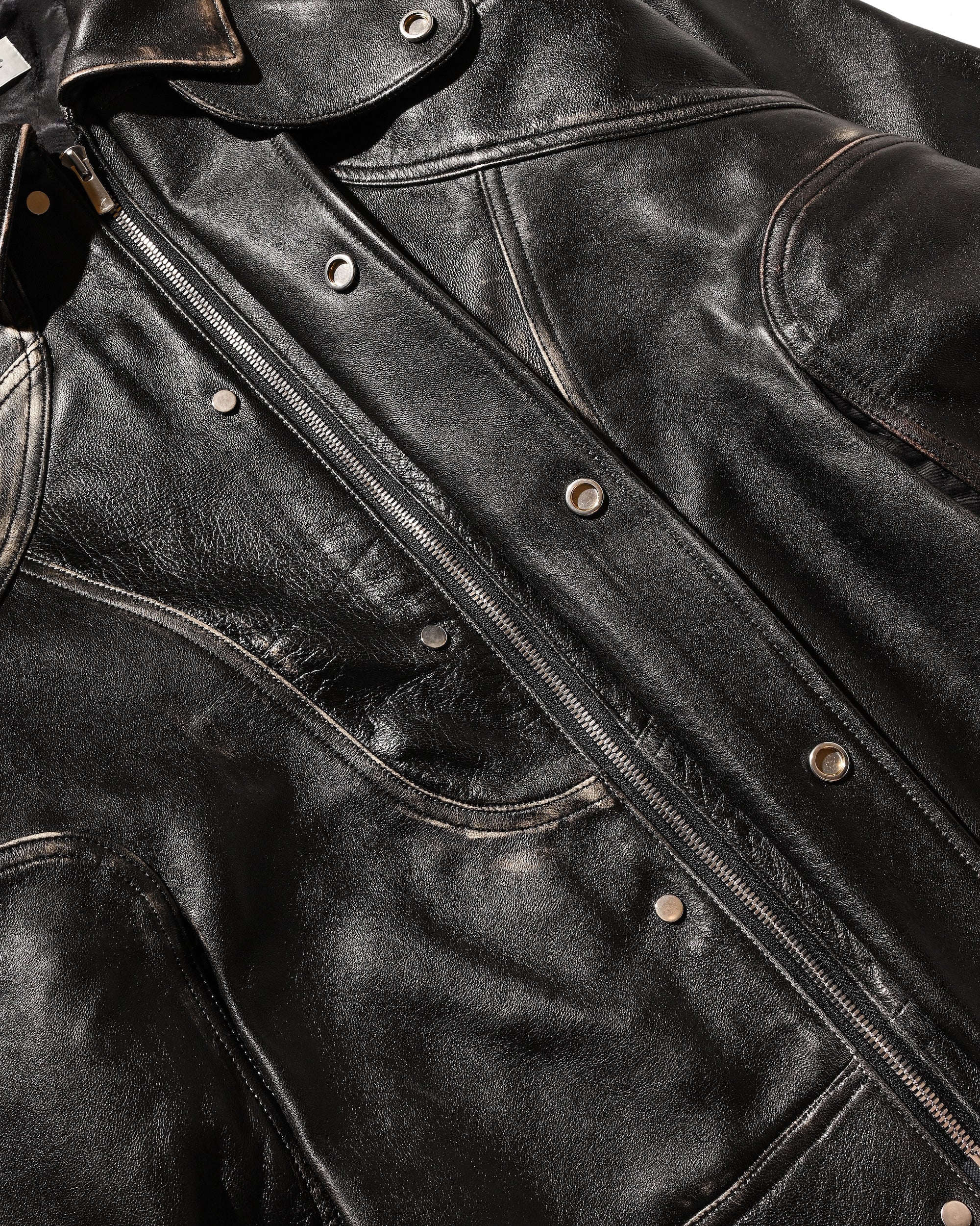 VINTAGE SHEEP LEATHER FUTURE JACKET (BLACK)