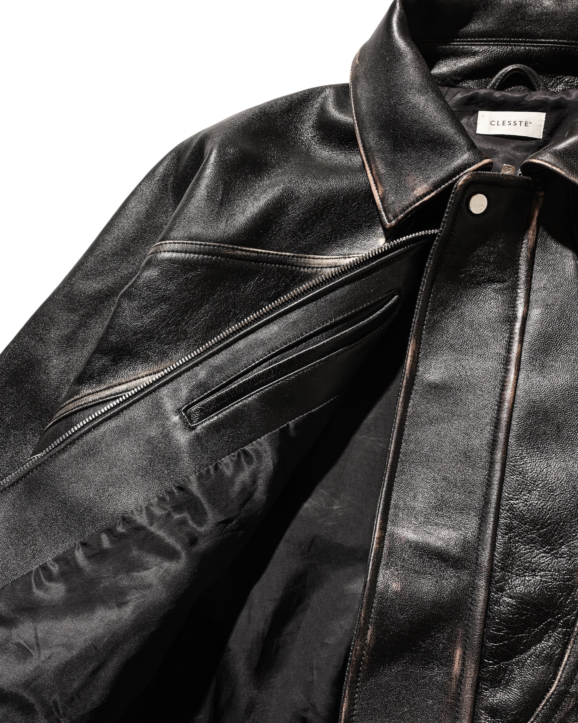 VINTAGE SHEEP LEATHER FUTURE JACKET (BLACK)