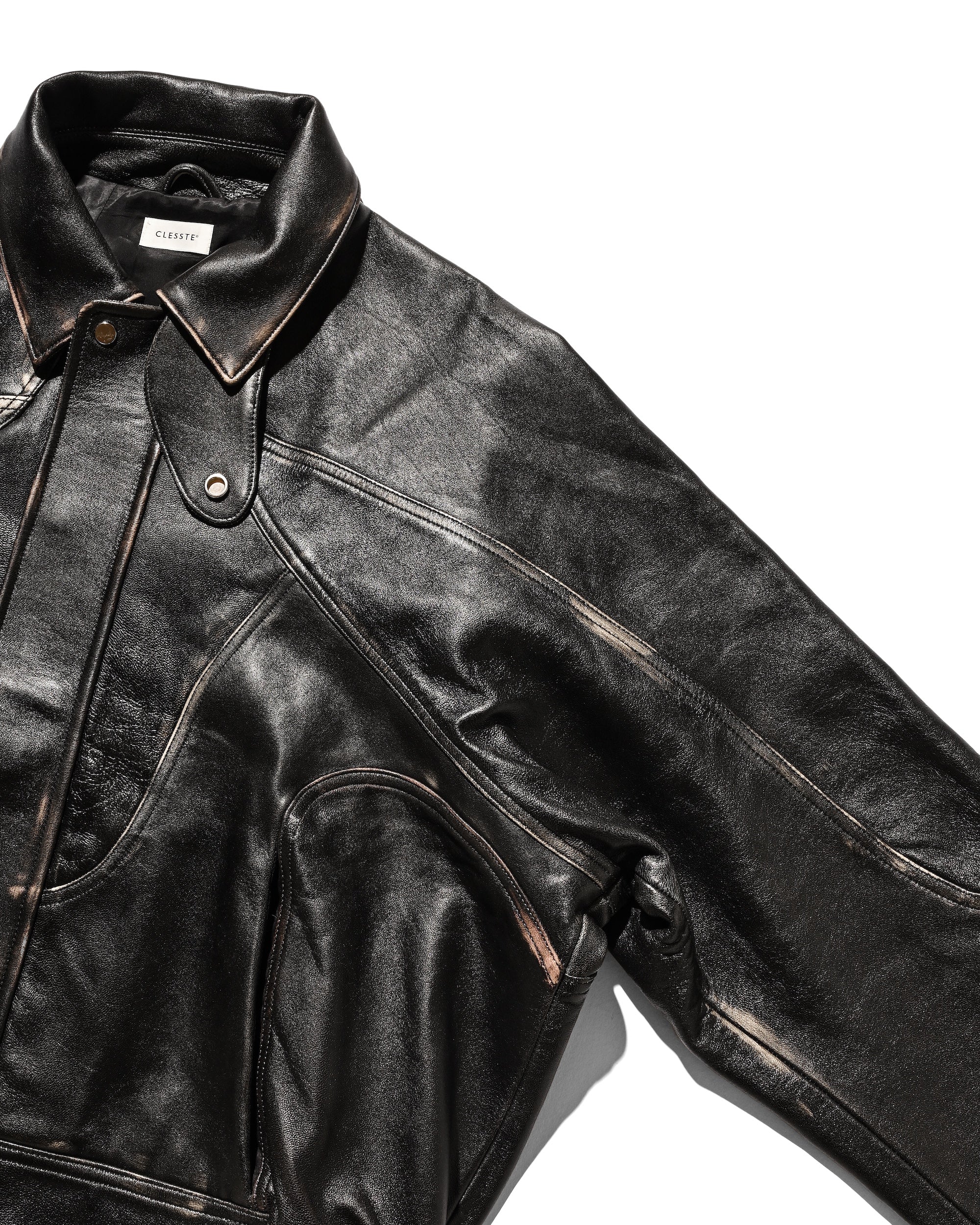 1.21 WED 20:00- IN STOCK】VINTAGE SHEEP LEATHER FUTURE JACKET (BLACK)
