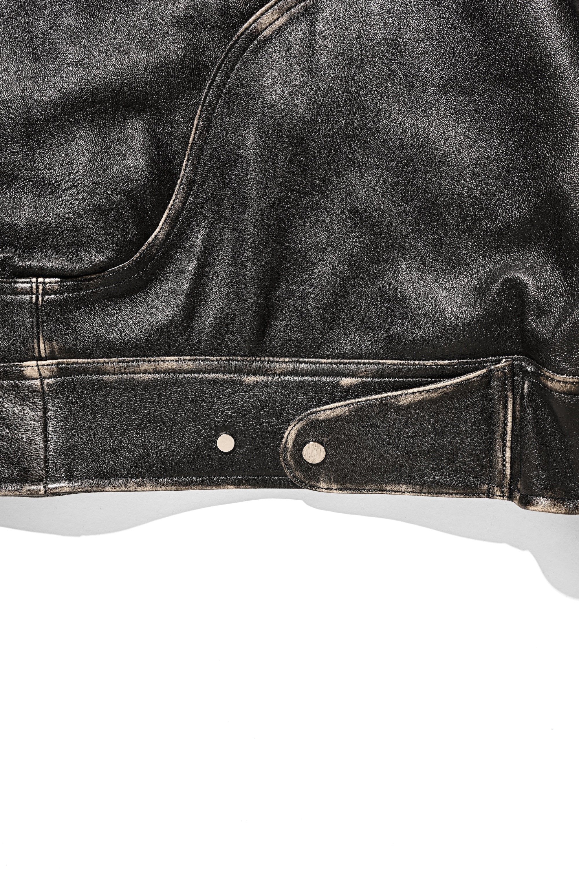 VINTAGE SHEEP LEATHER FUTURE JACKET (BLACK)